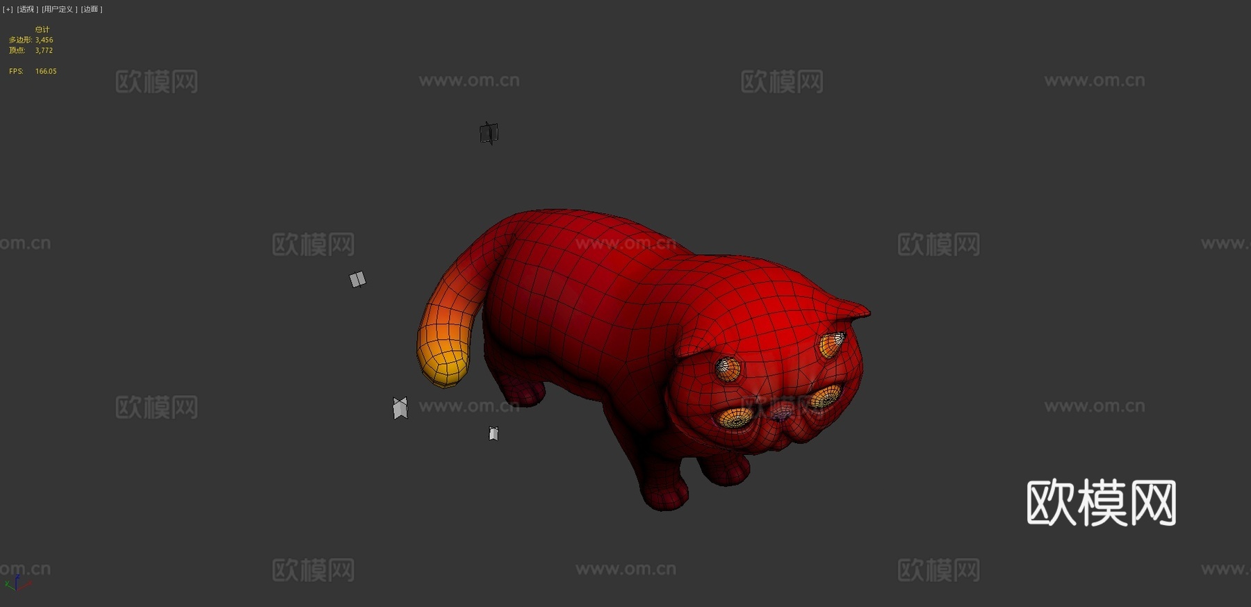 糖果玉米恶魔猫3d模型