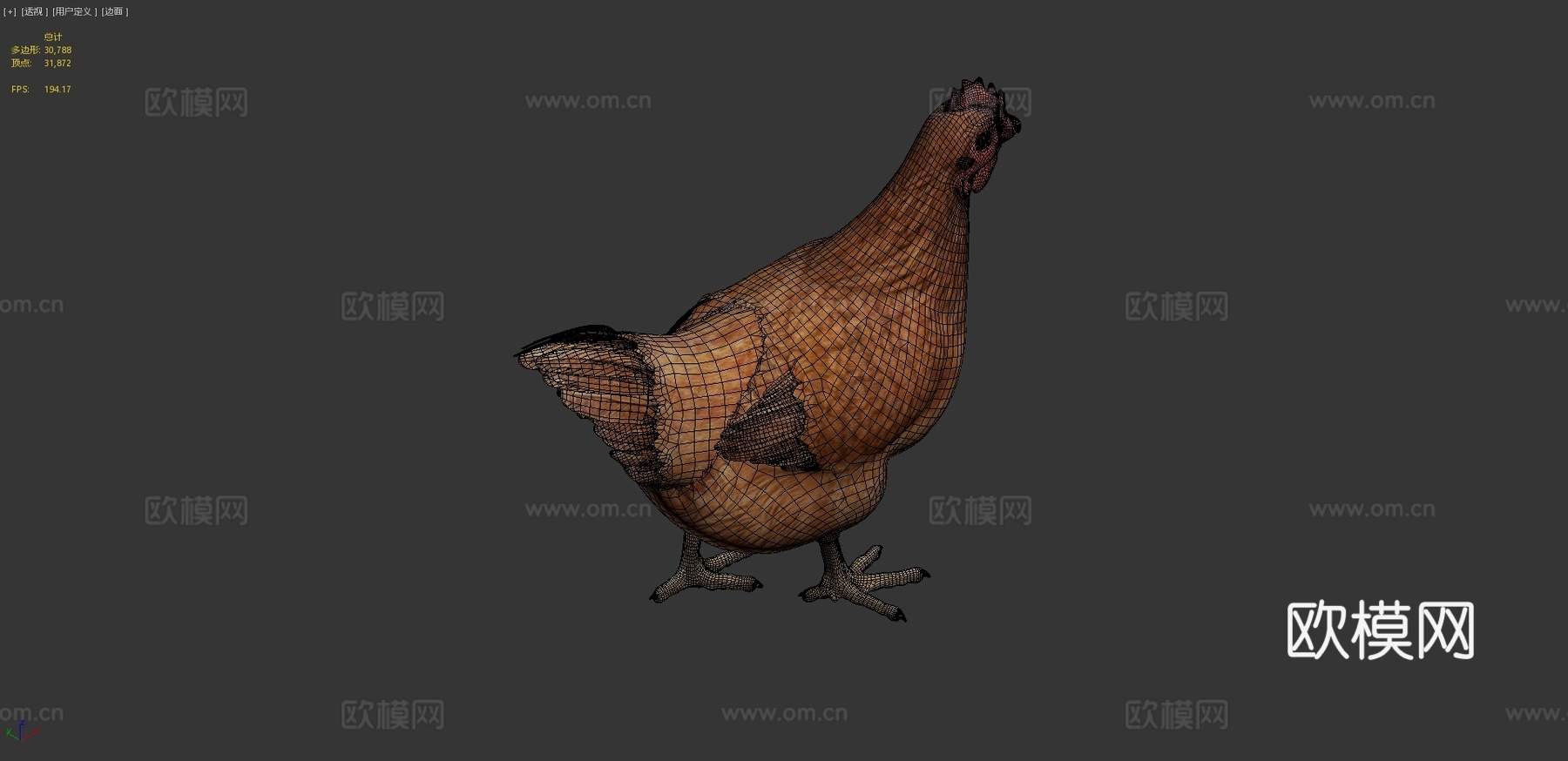 鸡3d模型