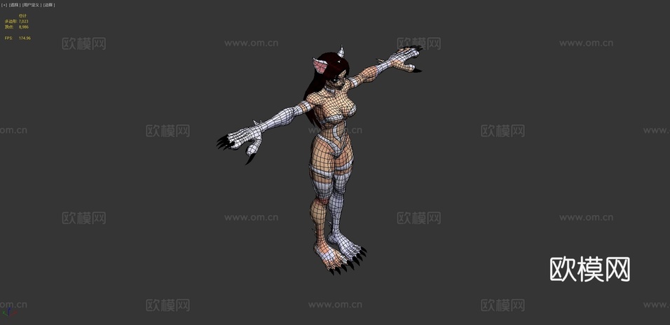 菲莉西娅3d模型下载(渲染图4)