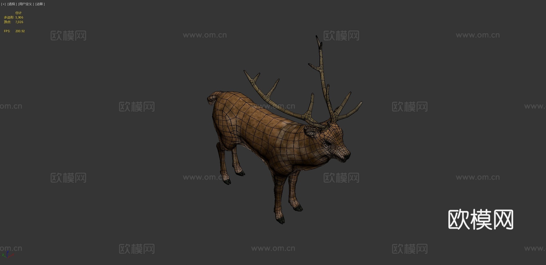 雄鹿动画3d模型