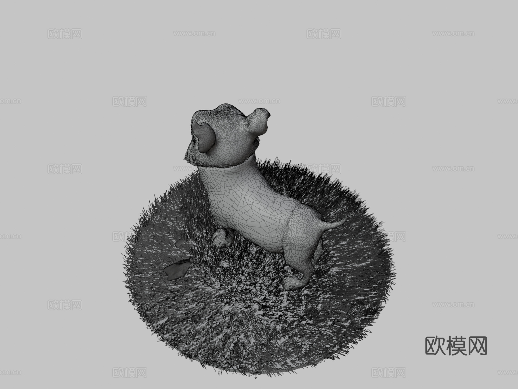 穿靴子的猫-小狗佩里托粉丝艺术3d模型