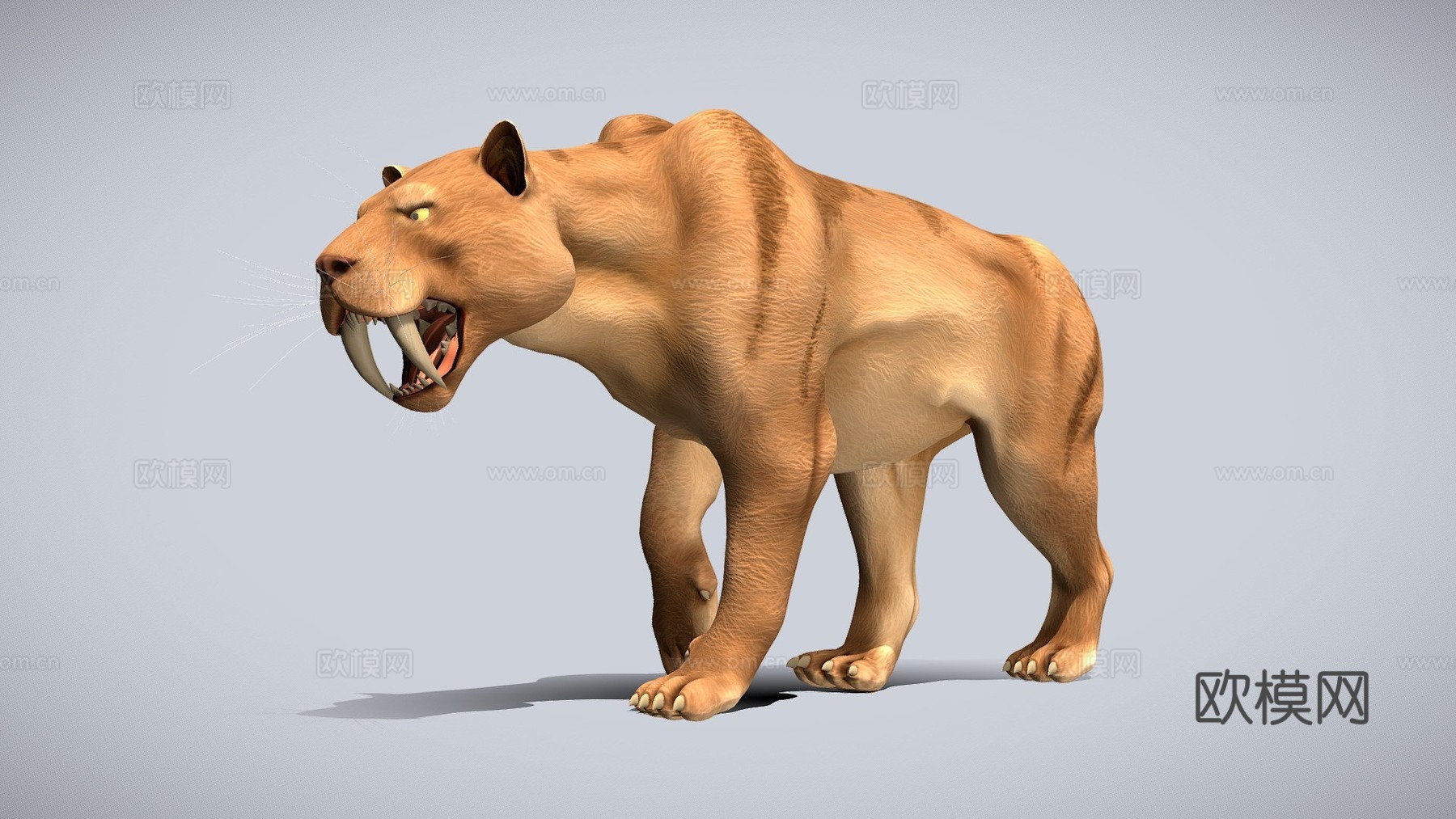 剑齿猫-毁灭刃齿虎3d模型