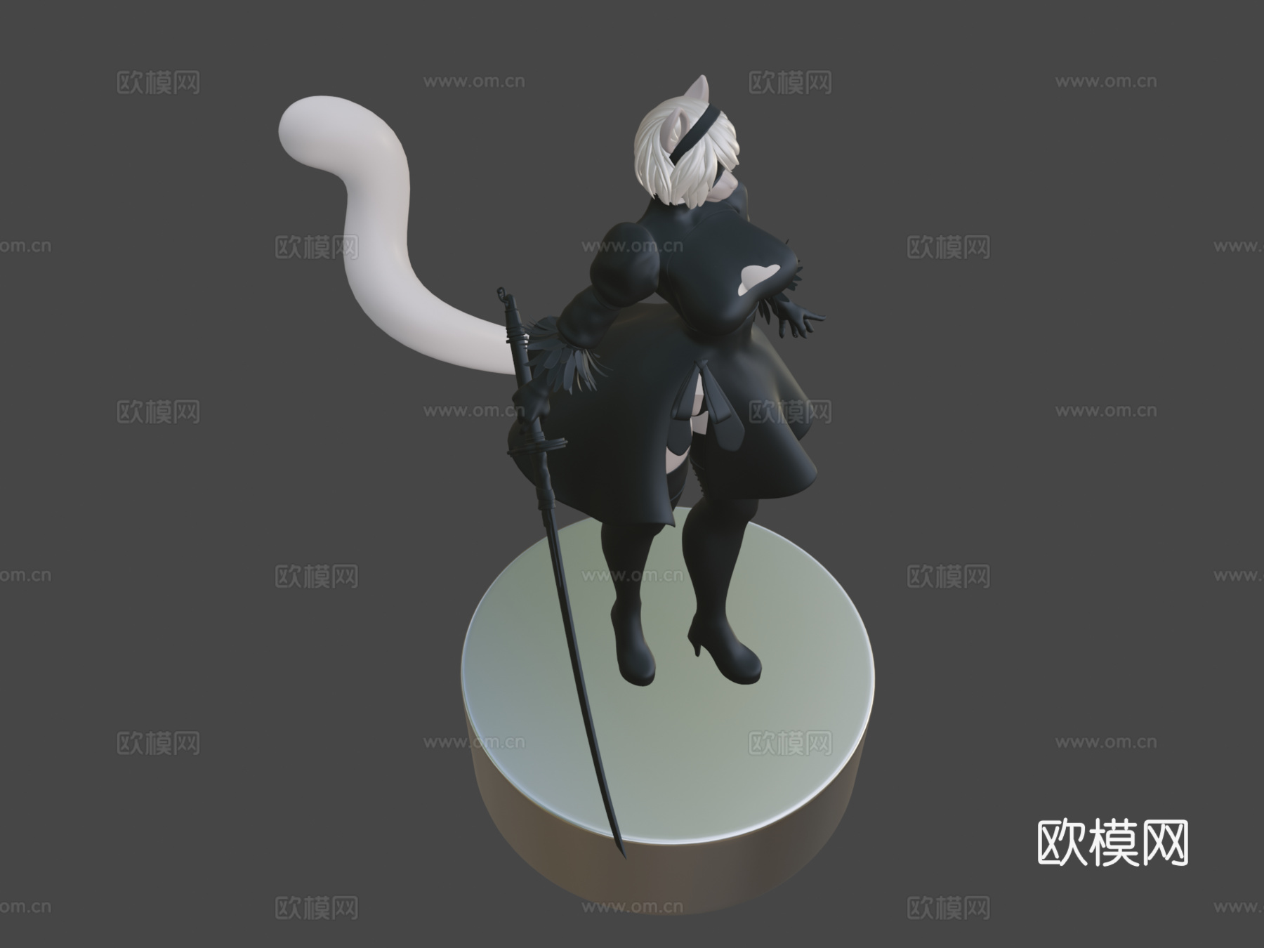 毛茸茸2B尼尔自动人形动漫3d模型