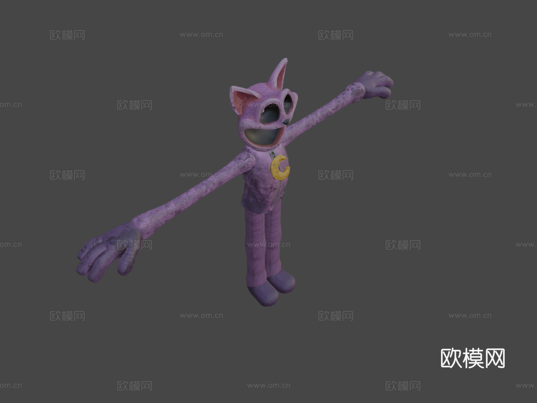 正常身体的猫打盹3d模型