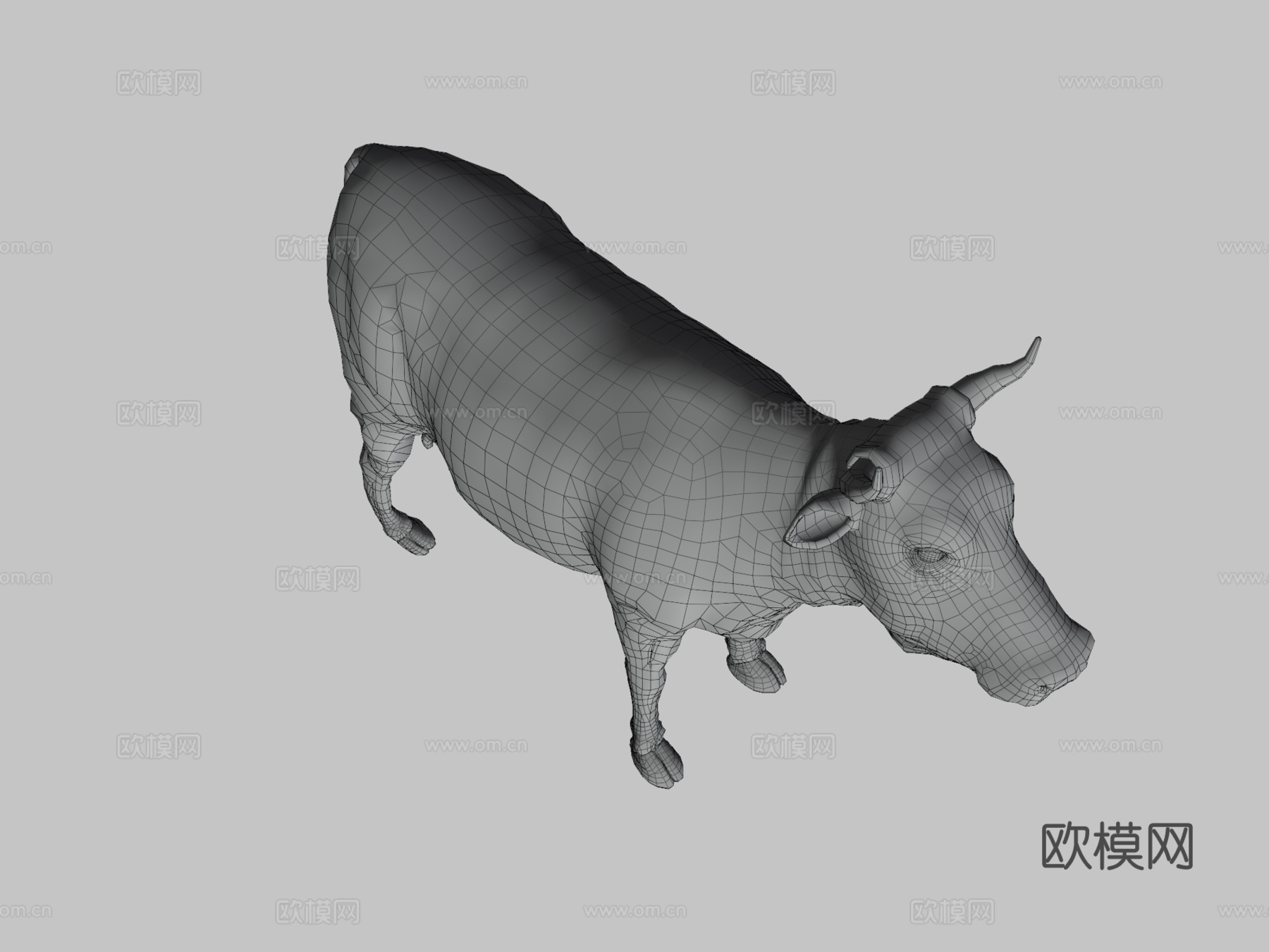 牛-公牛3d模型