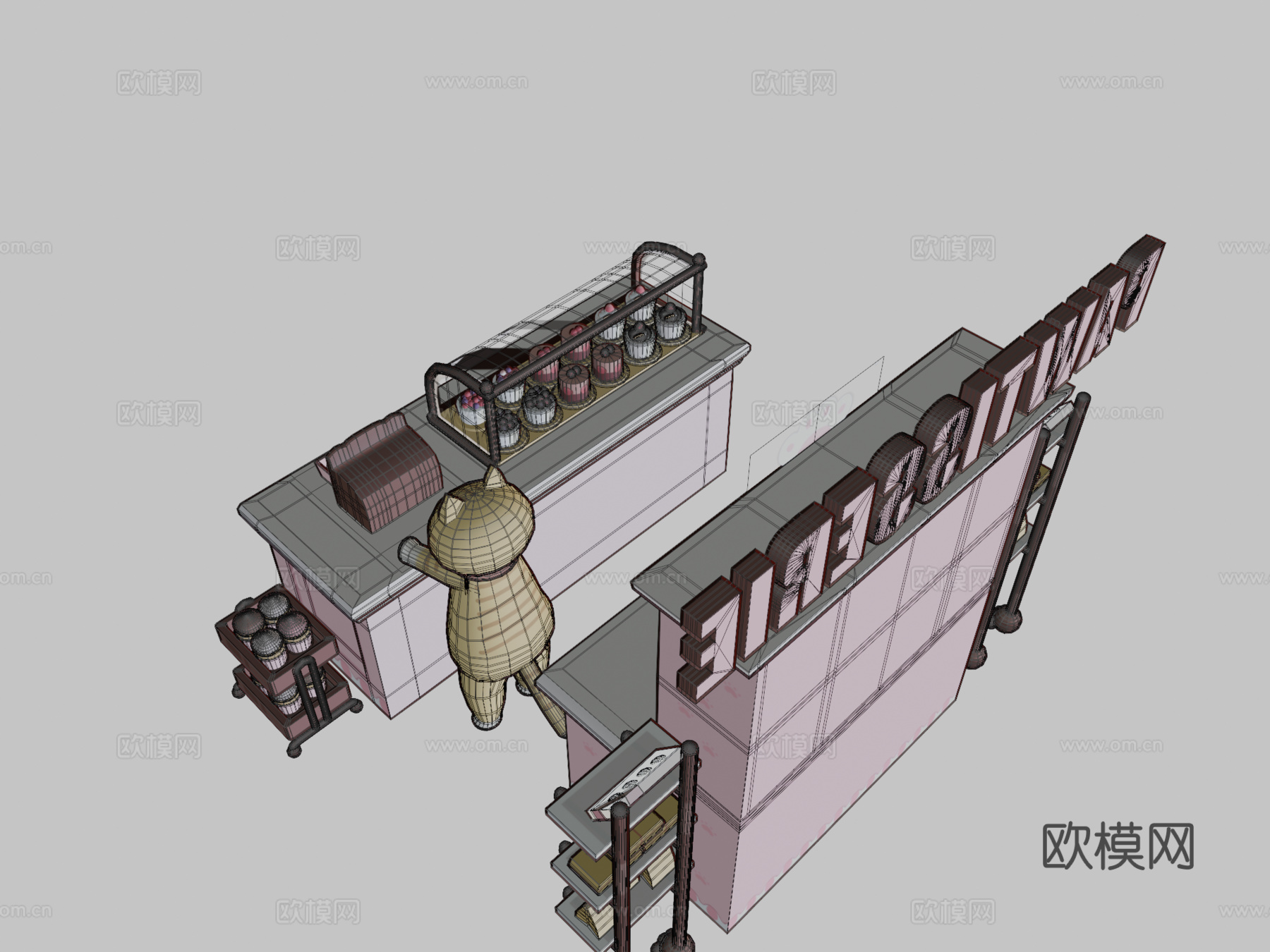 ?爪式糕点店?3d模型