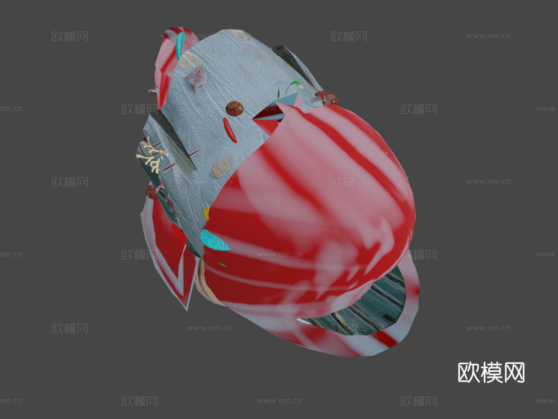 面纱之鲸-风格化动画模型3d模型