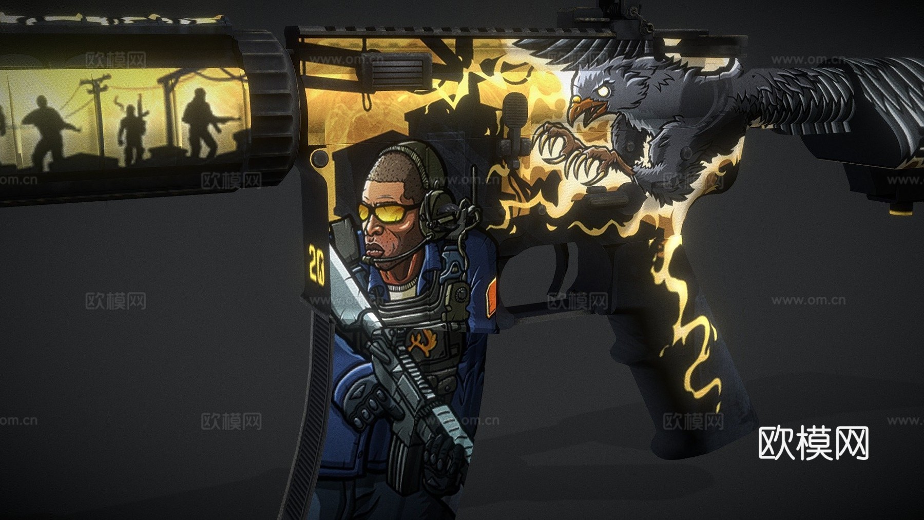 M4A4-离合器3d模型