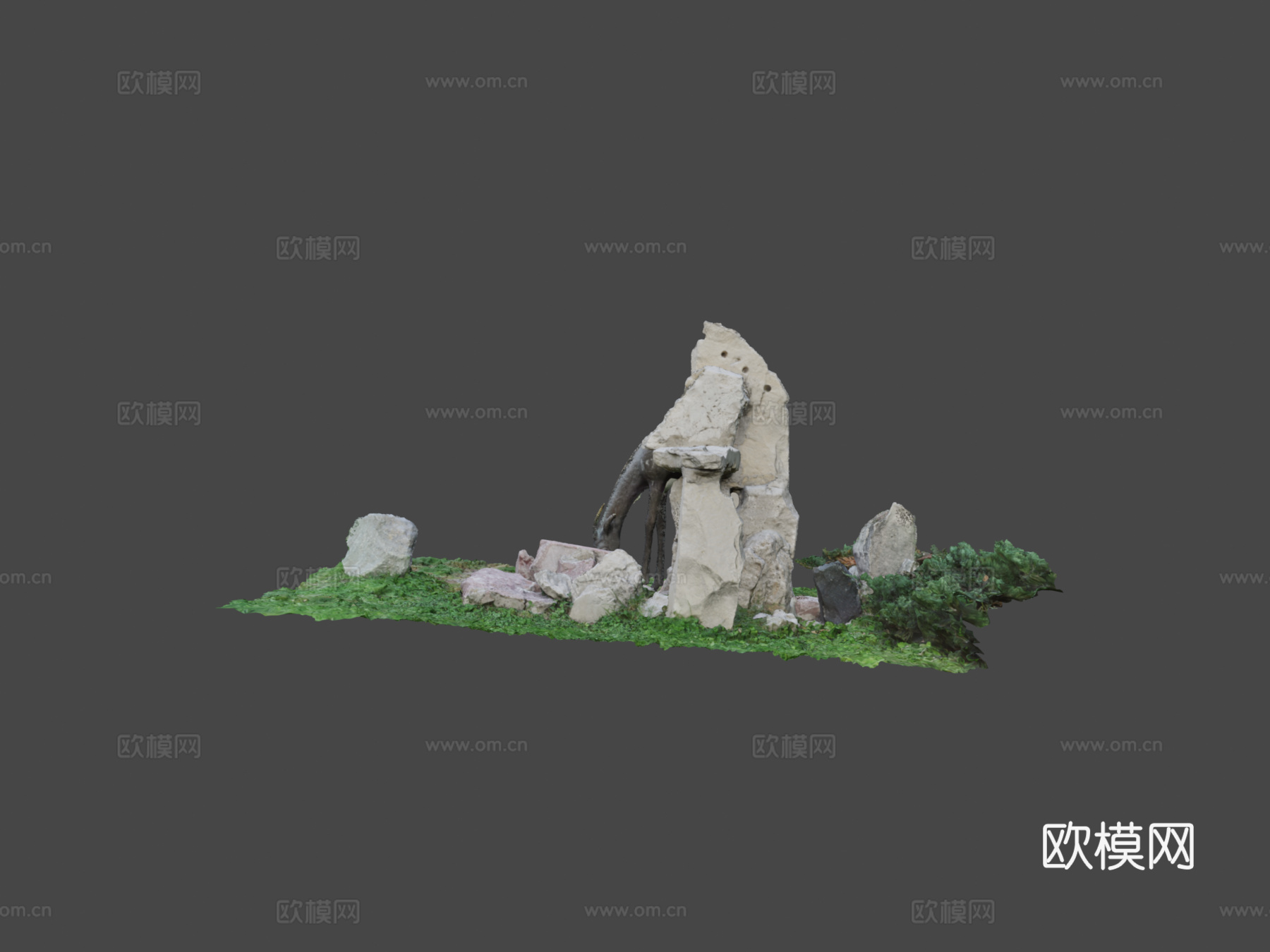 岩羚羊雕像3d模型