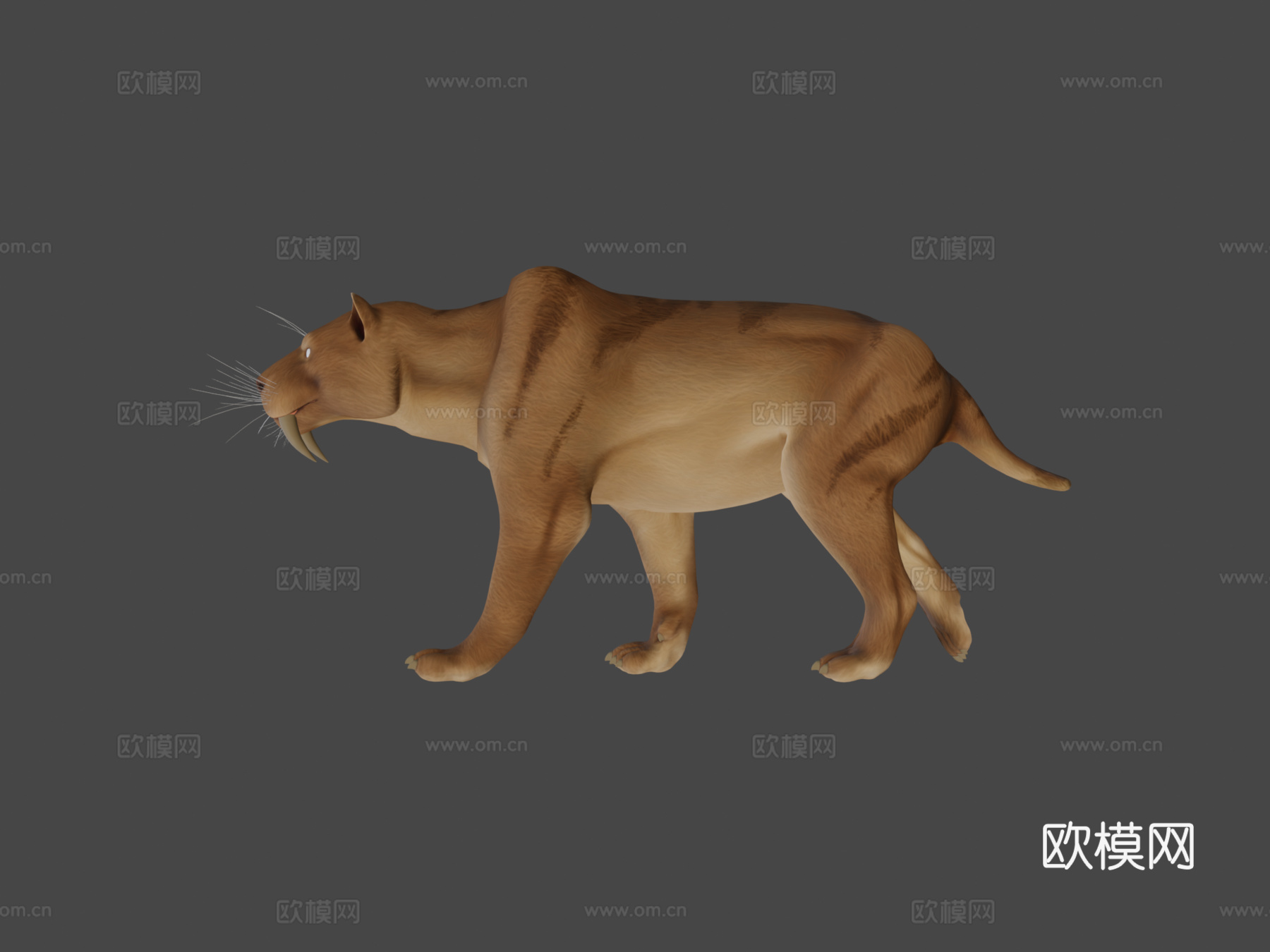 剑齿猫-毁灭刃齿虎3d模型
