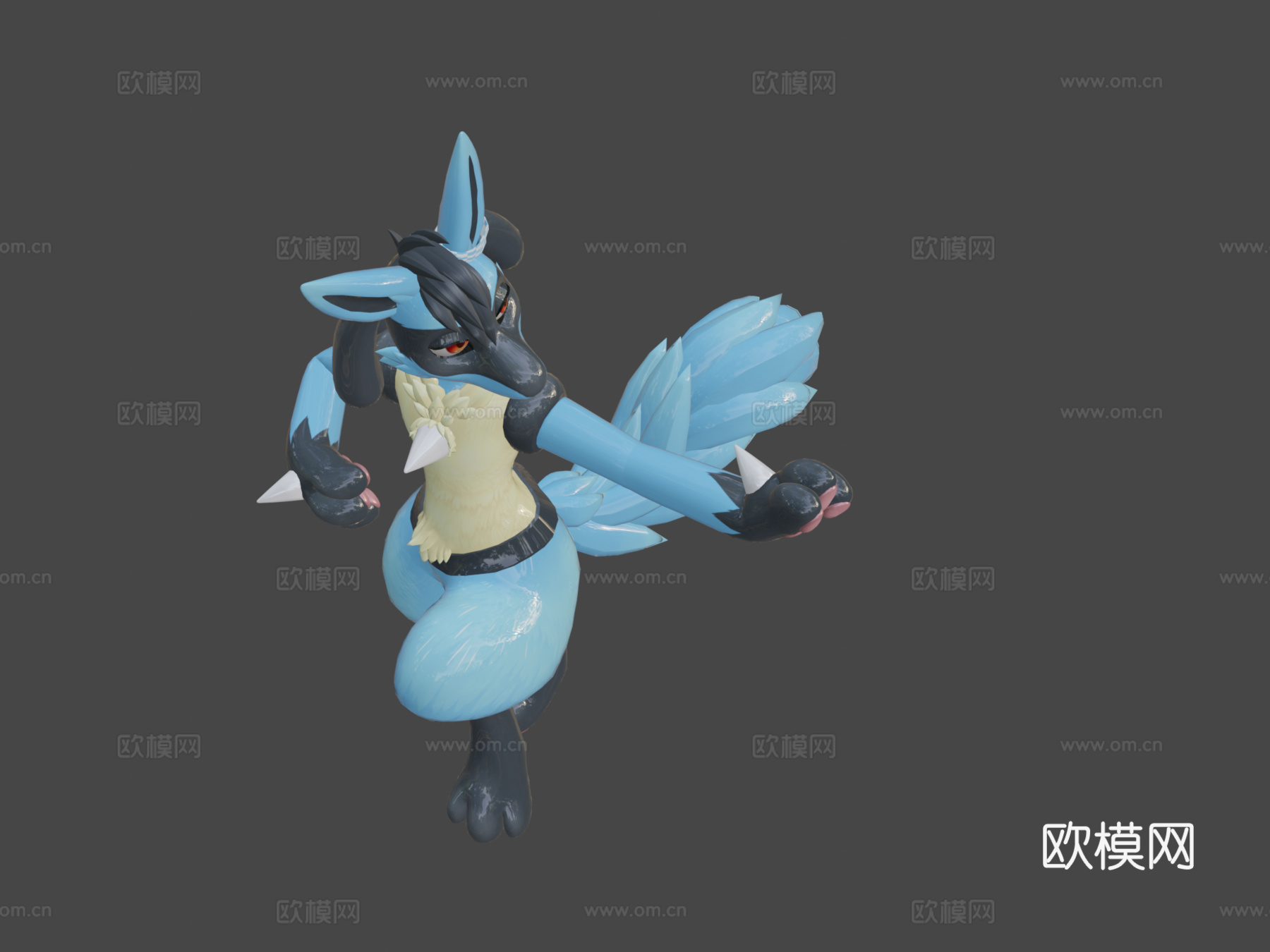 PK路卡利欧VRChat虚拟形象3d模型