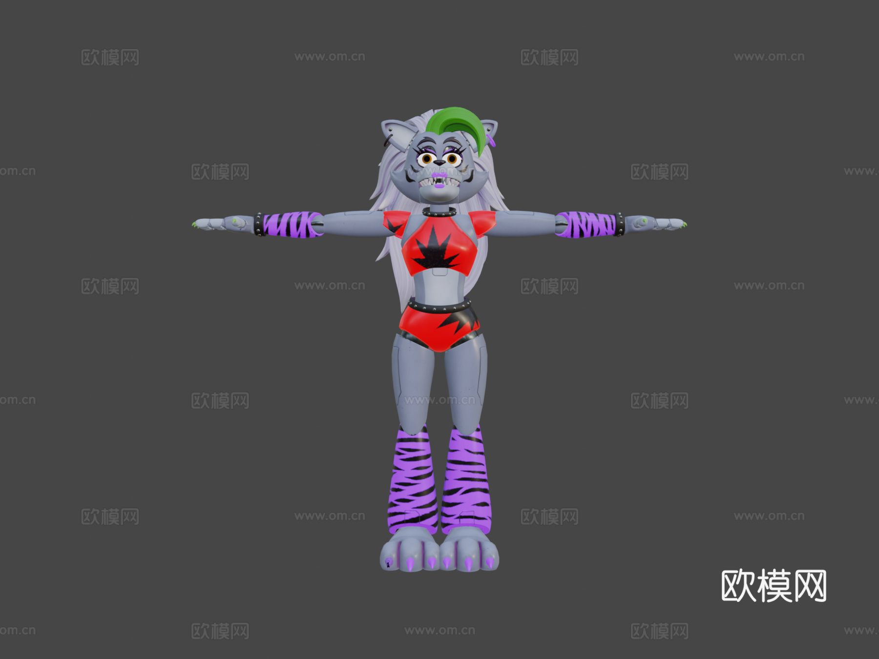 罗克珊狼3d模型