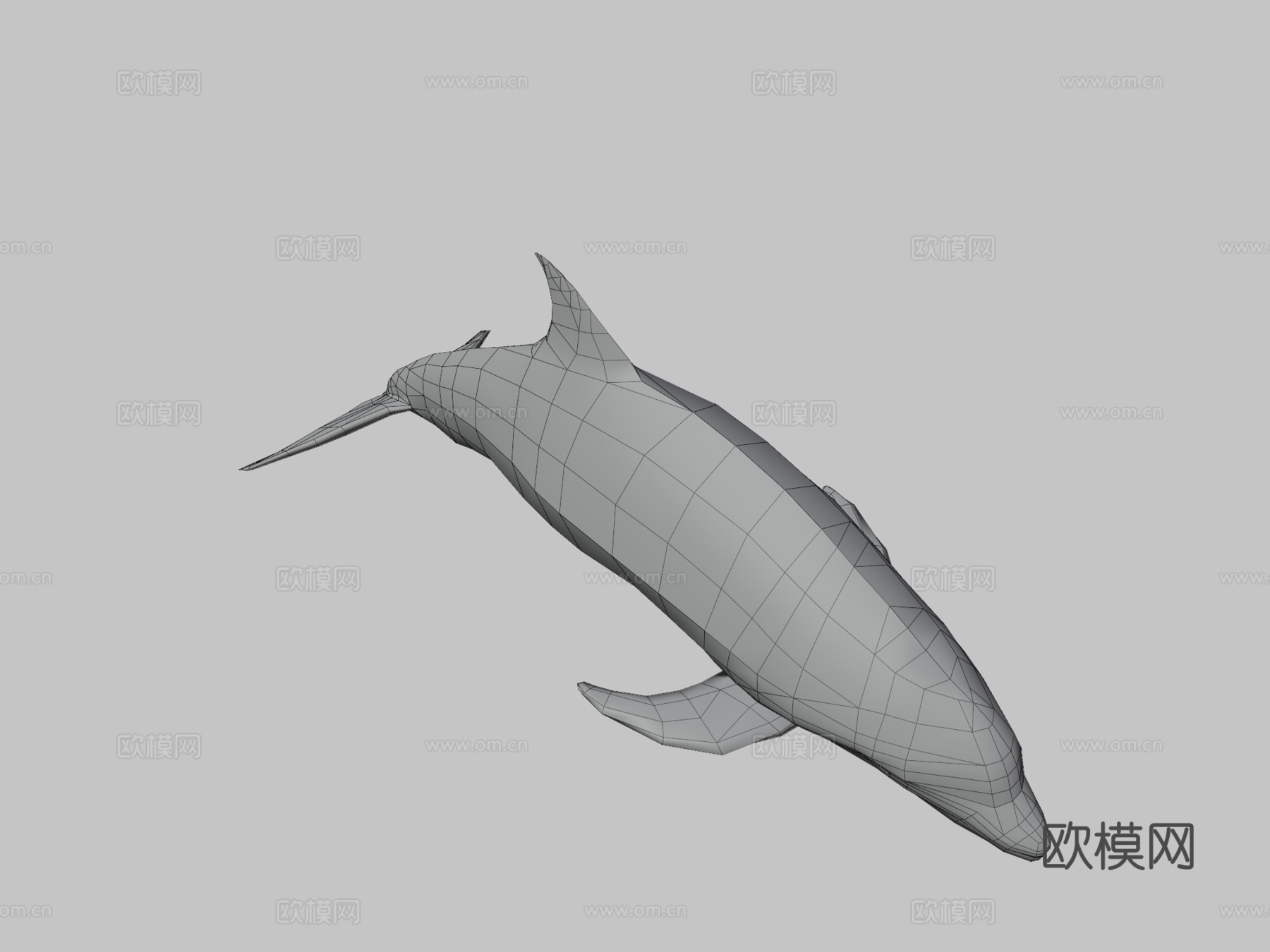 游戏级海豚3d模型