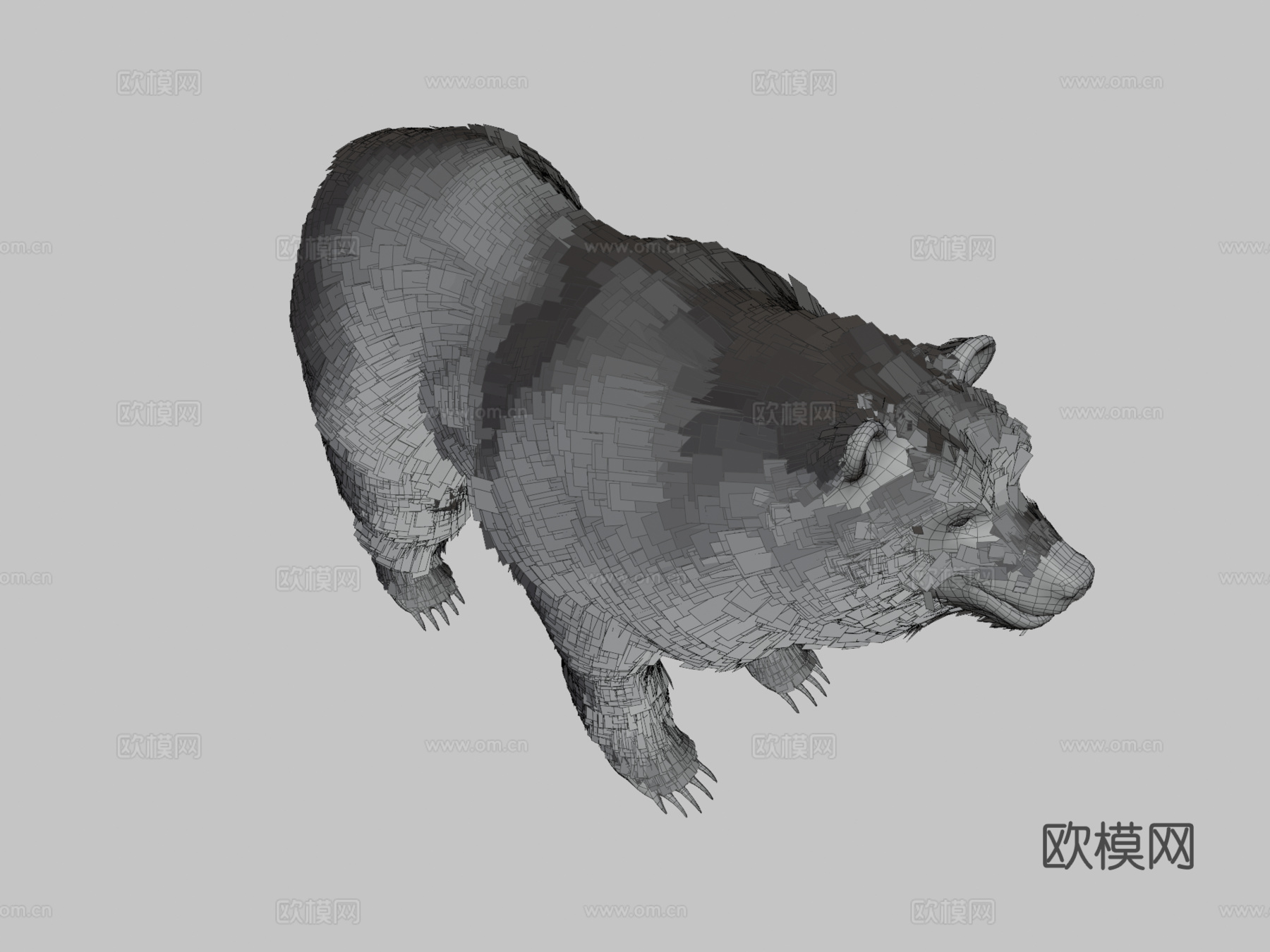 毛绒熊3d模型