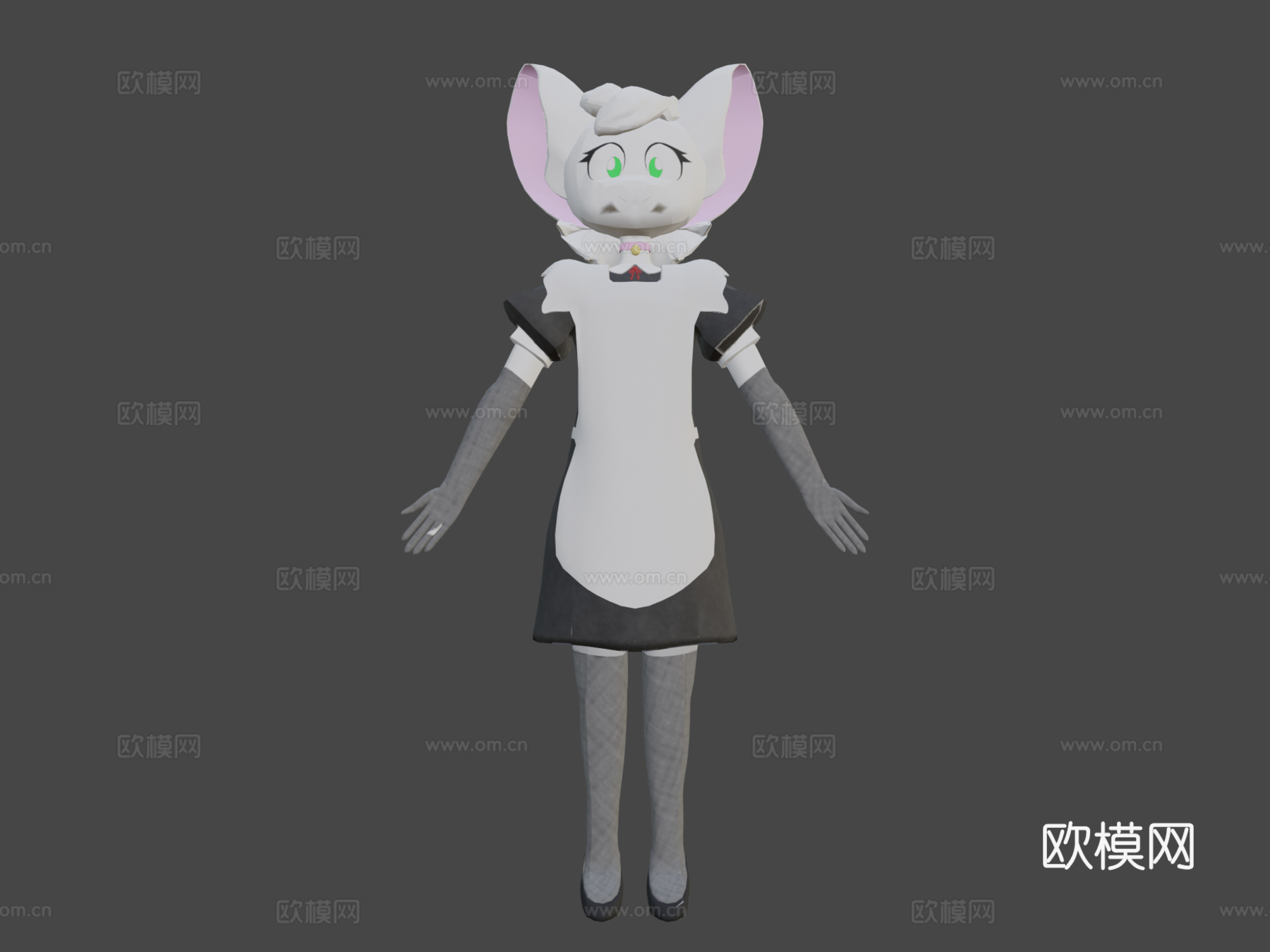 可爱女仆鼠雷吉[Whygena]3d模型