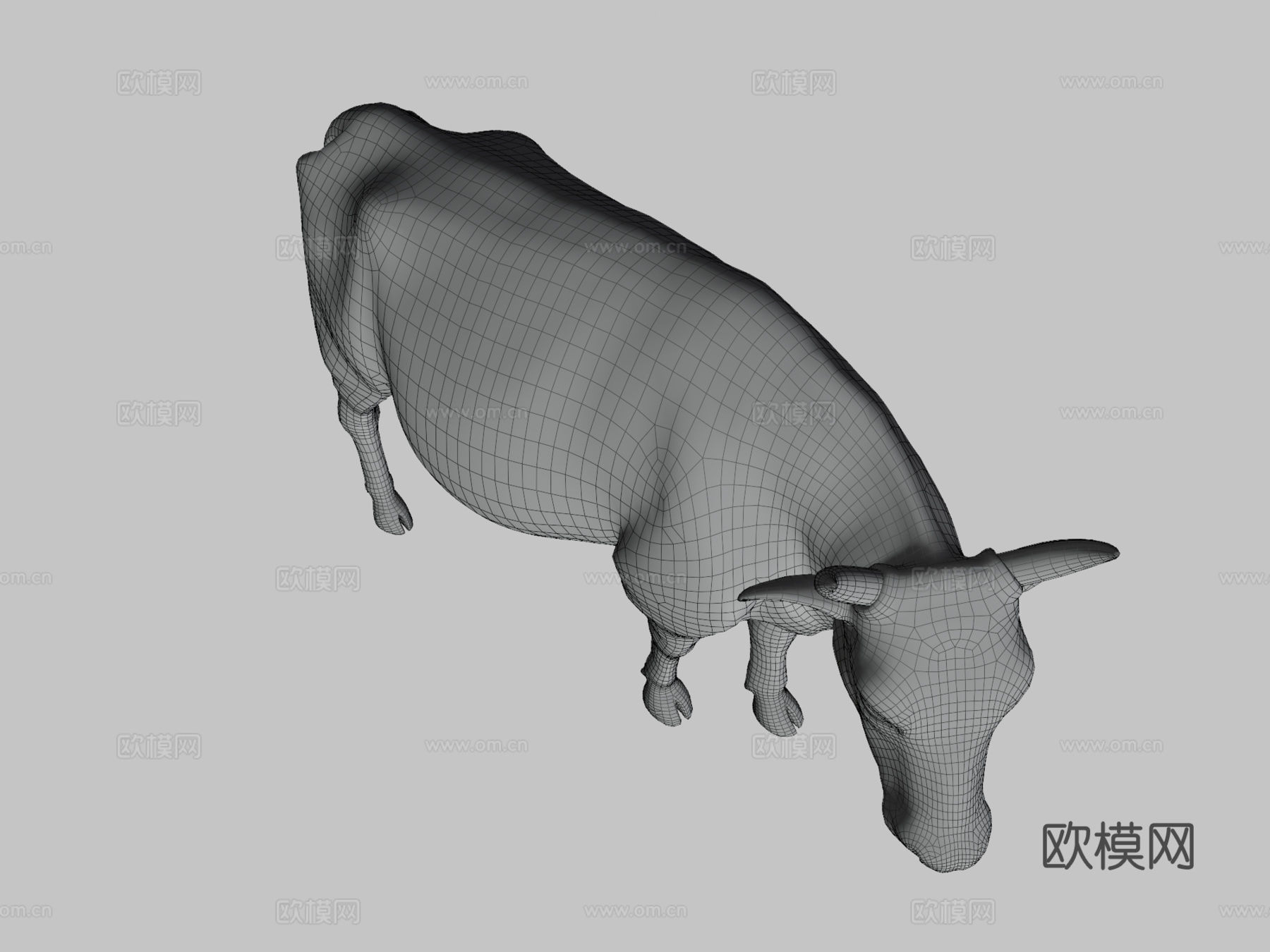 奶牛3d模型