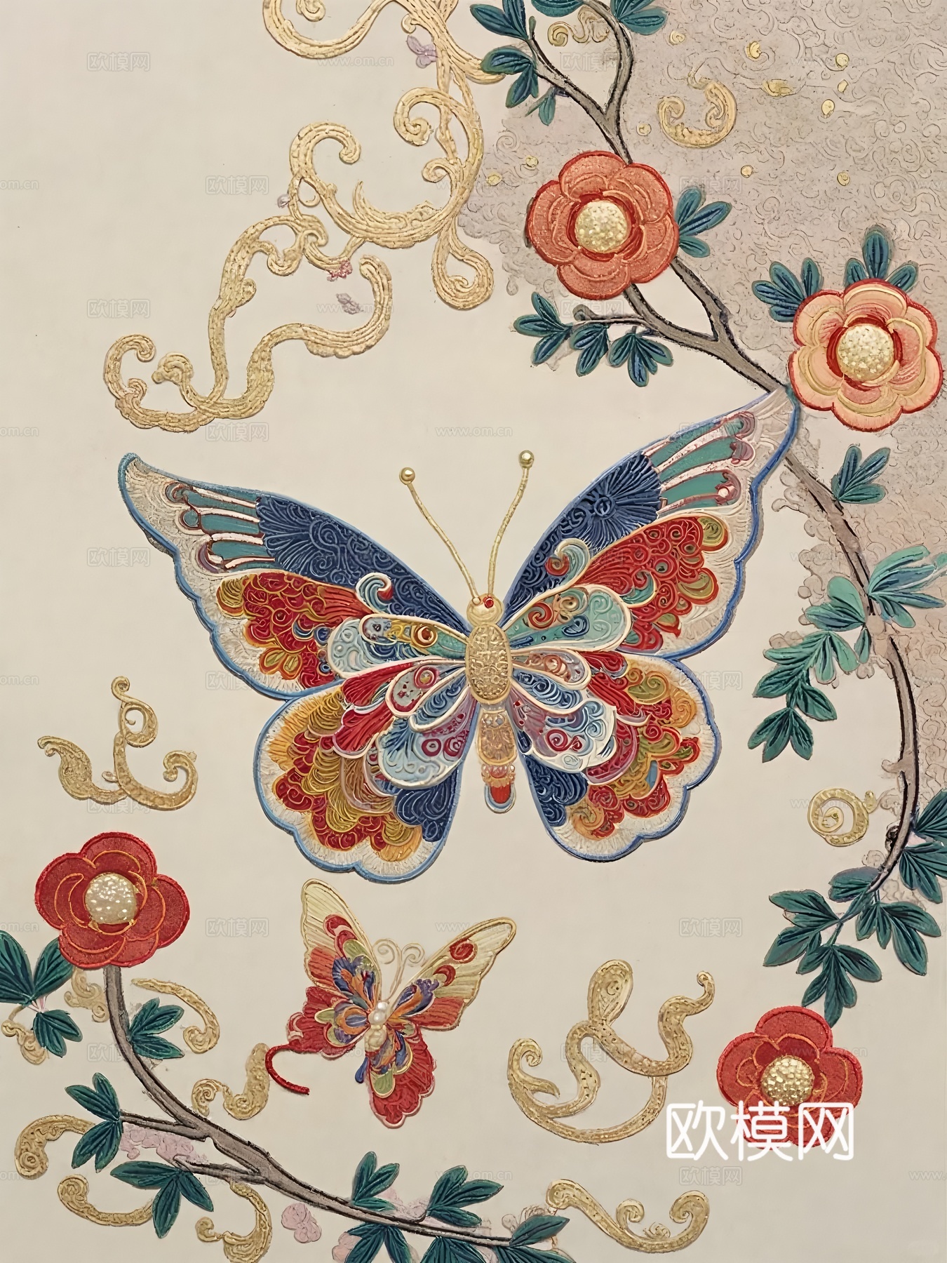 艺术花卉画芯
