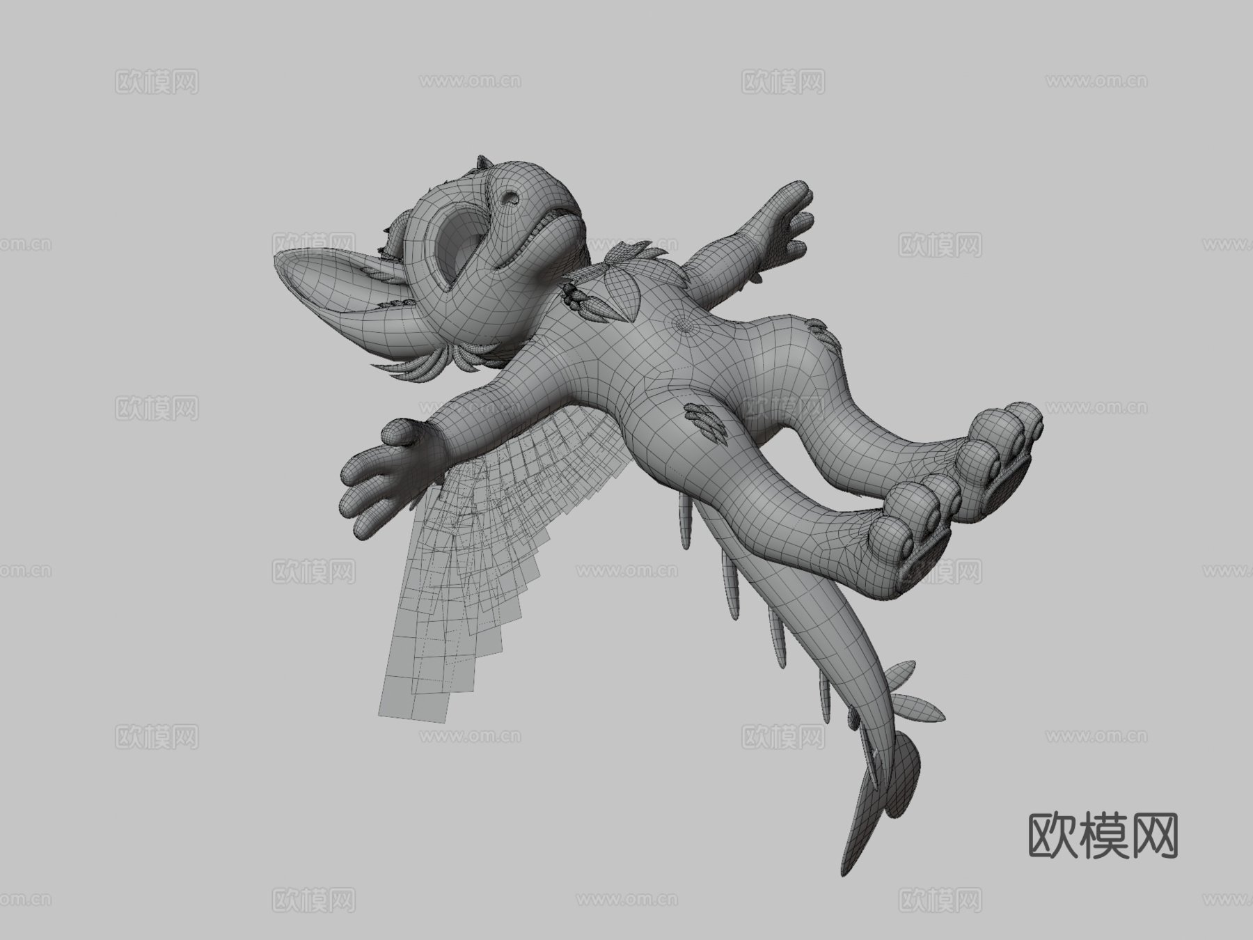 吐司荷兰天使龙3d模型