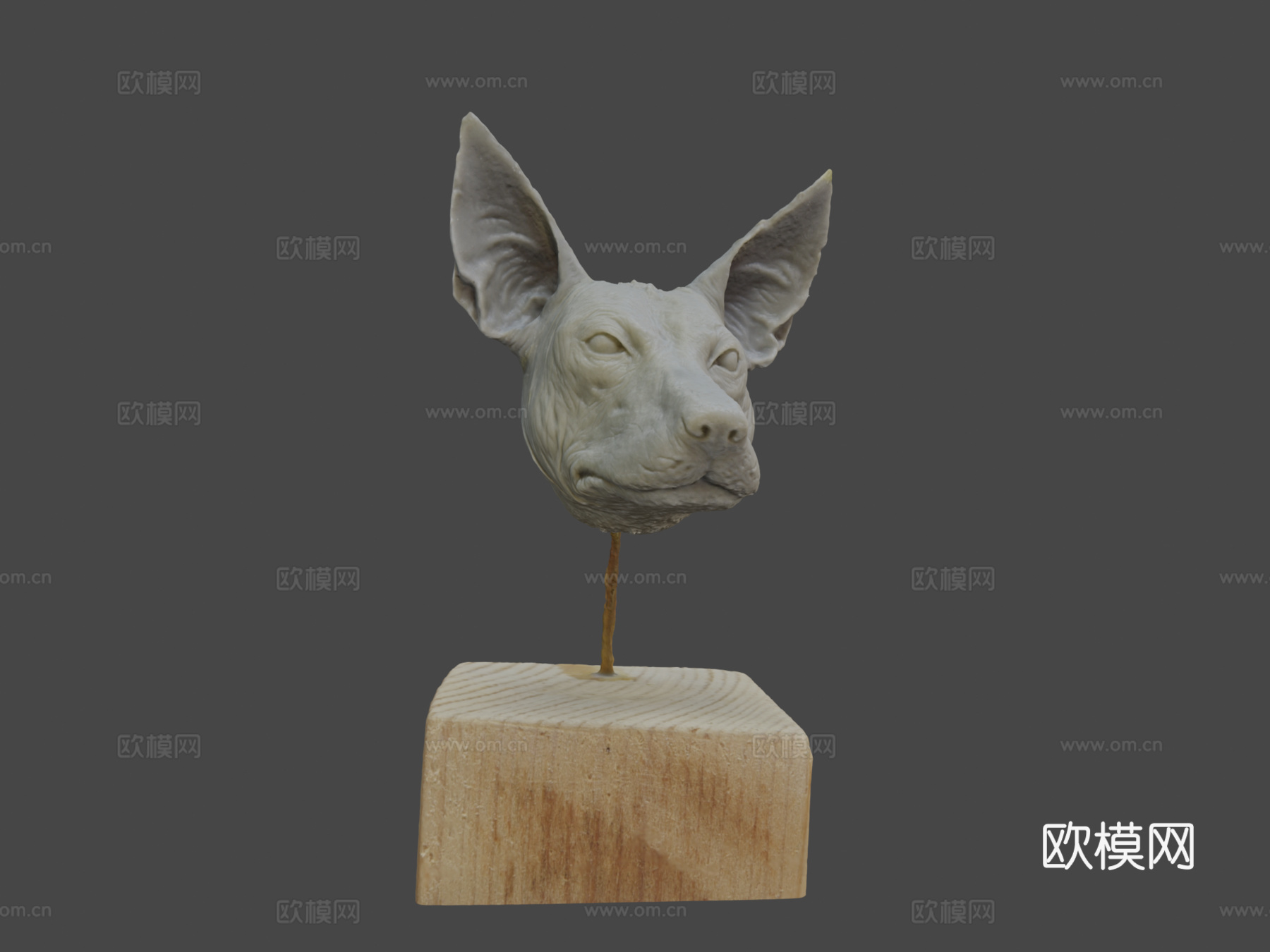 艾伦·卡拉斯科的狗头3d模型