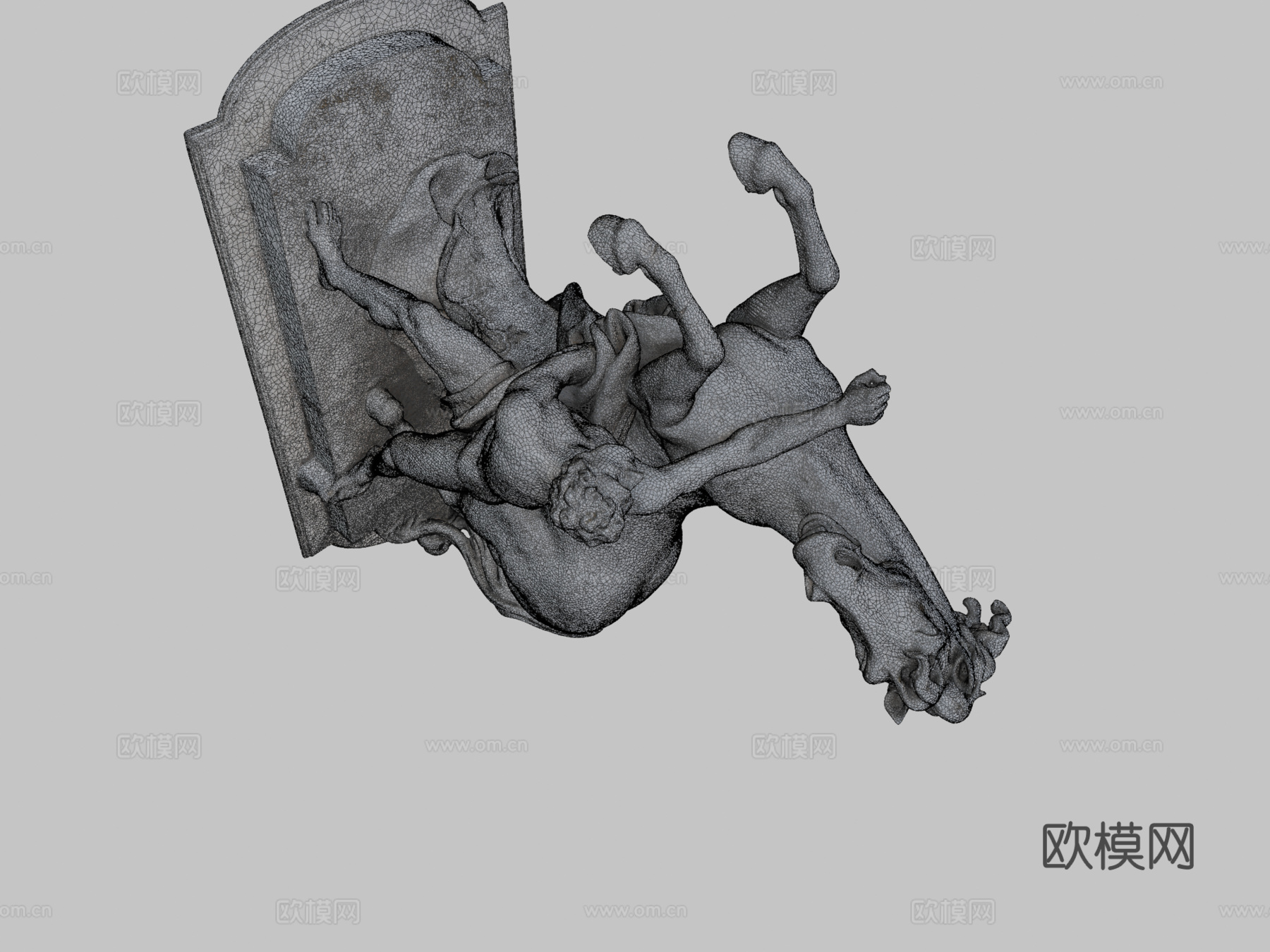 马雕像3d模型