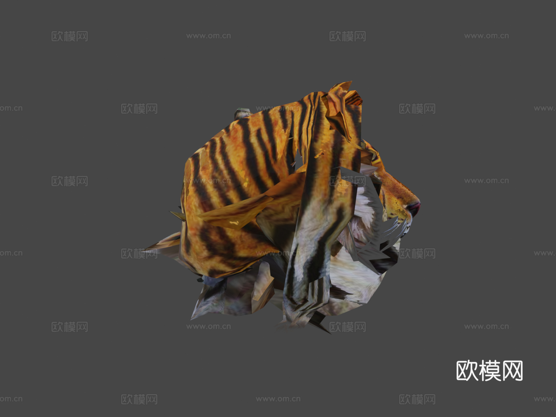 老虎奔跑v03版(Unity版shehab制作)3d模型
