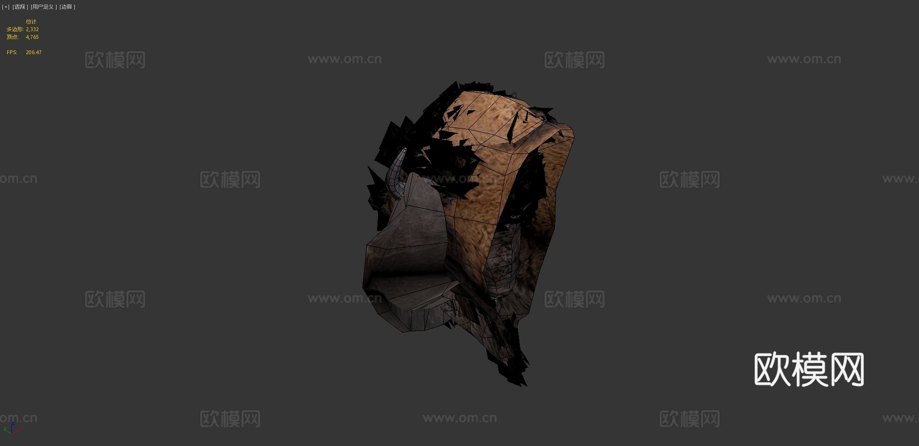动物王国-美洲野牛(雄性)3d模型