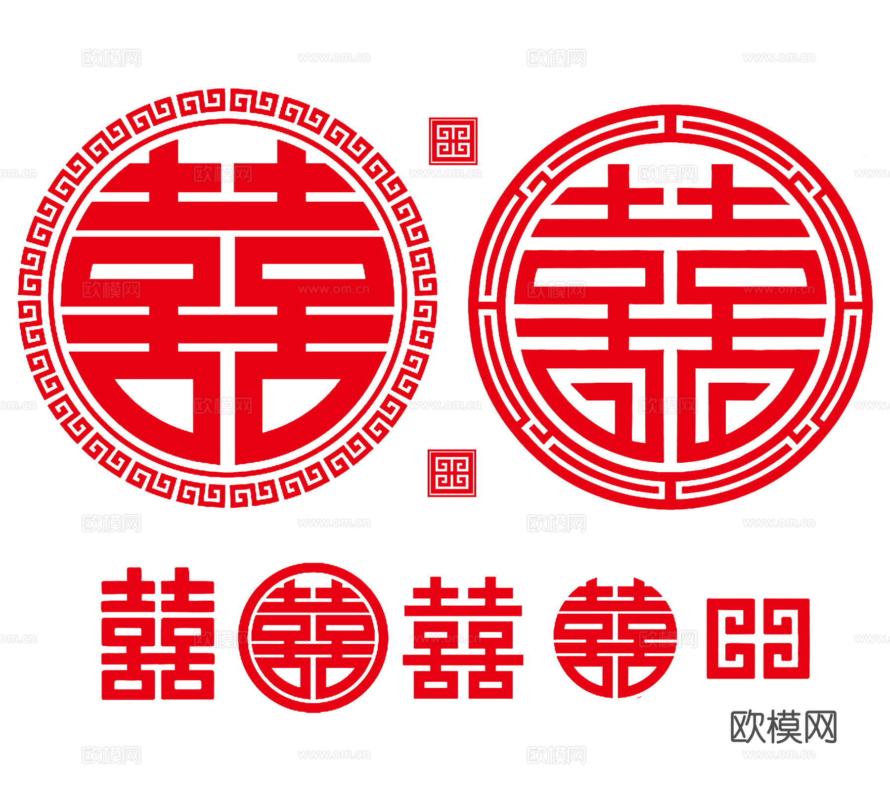 红色双喜cad施工图下载