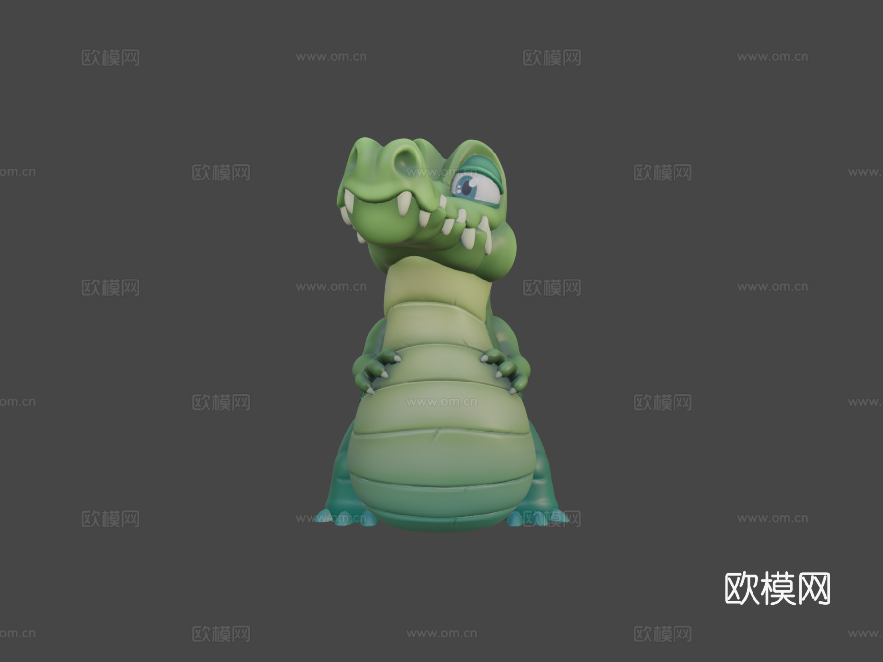 快乐鳄鱼3d模型