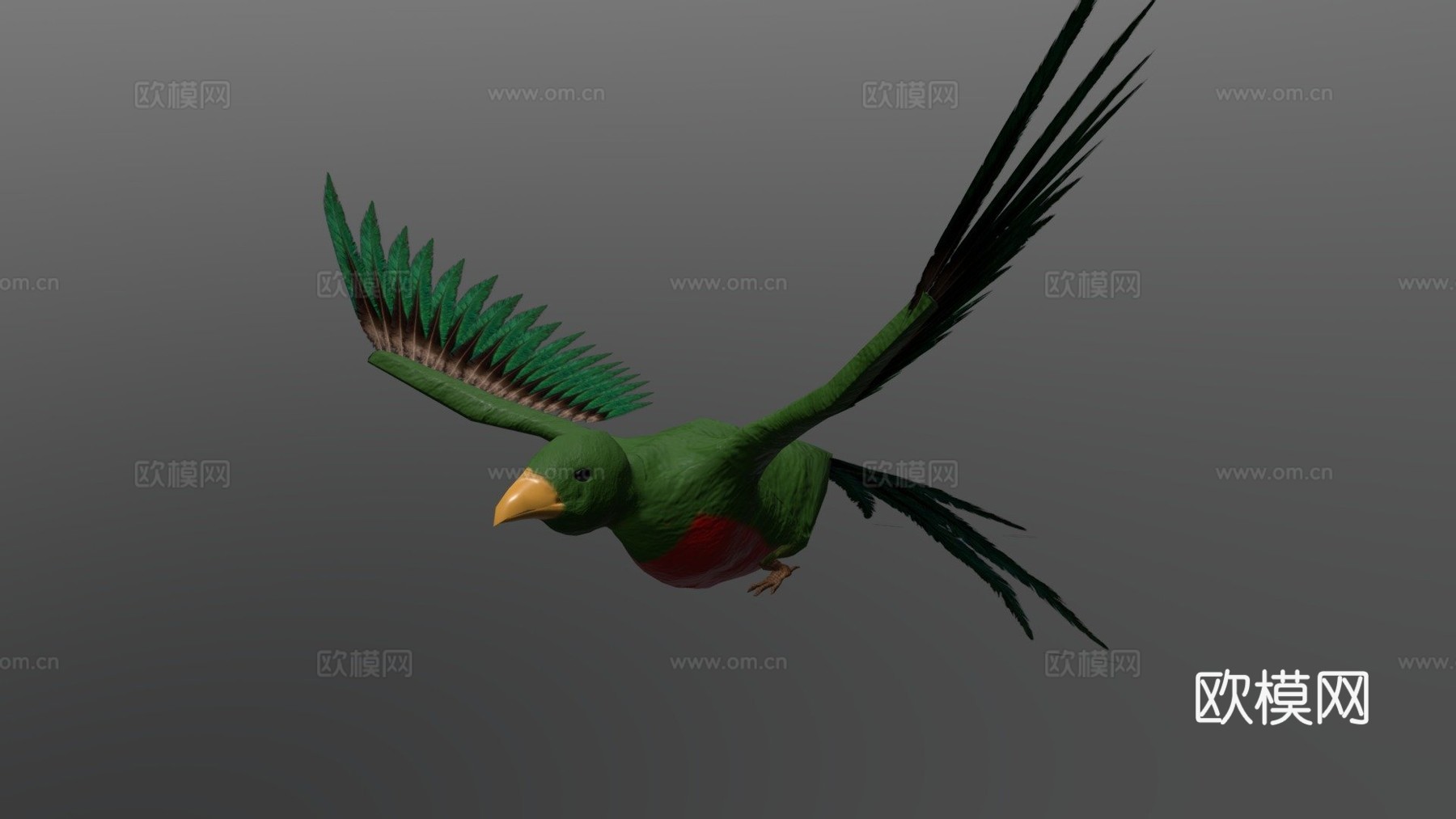 羽蛇神动画与纹理测试3d模型