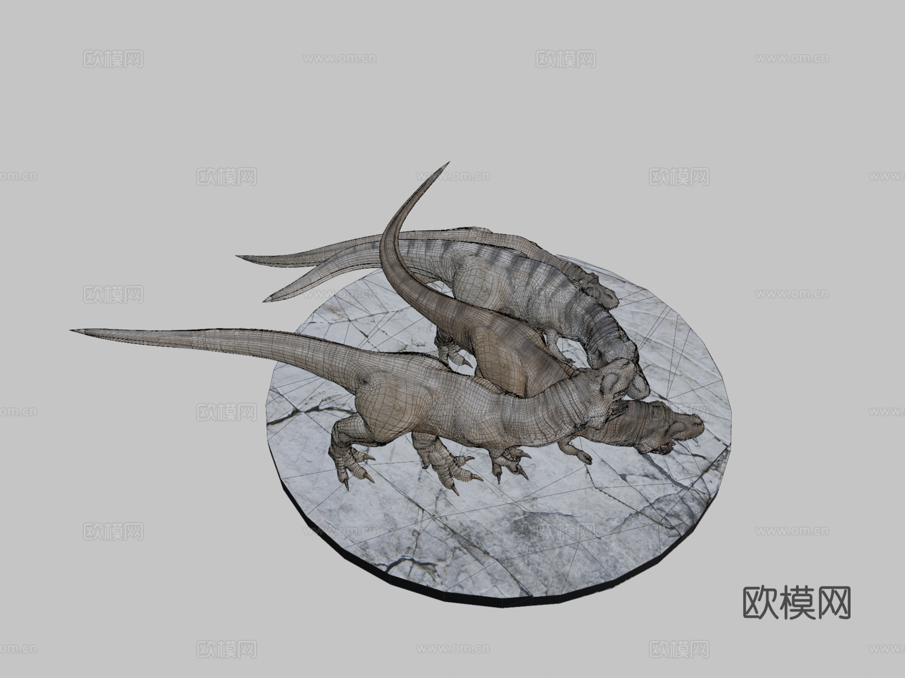 暴龙战斗3d模型