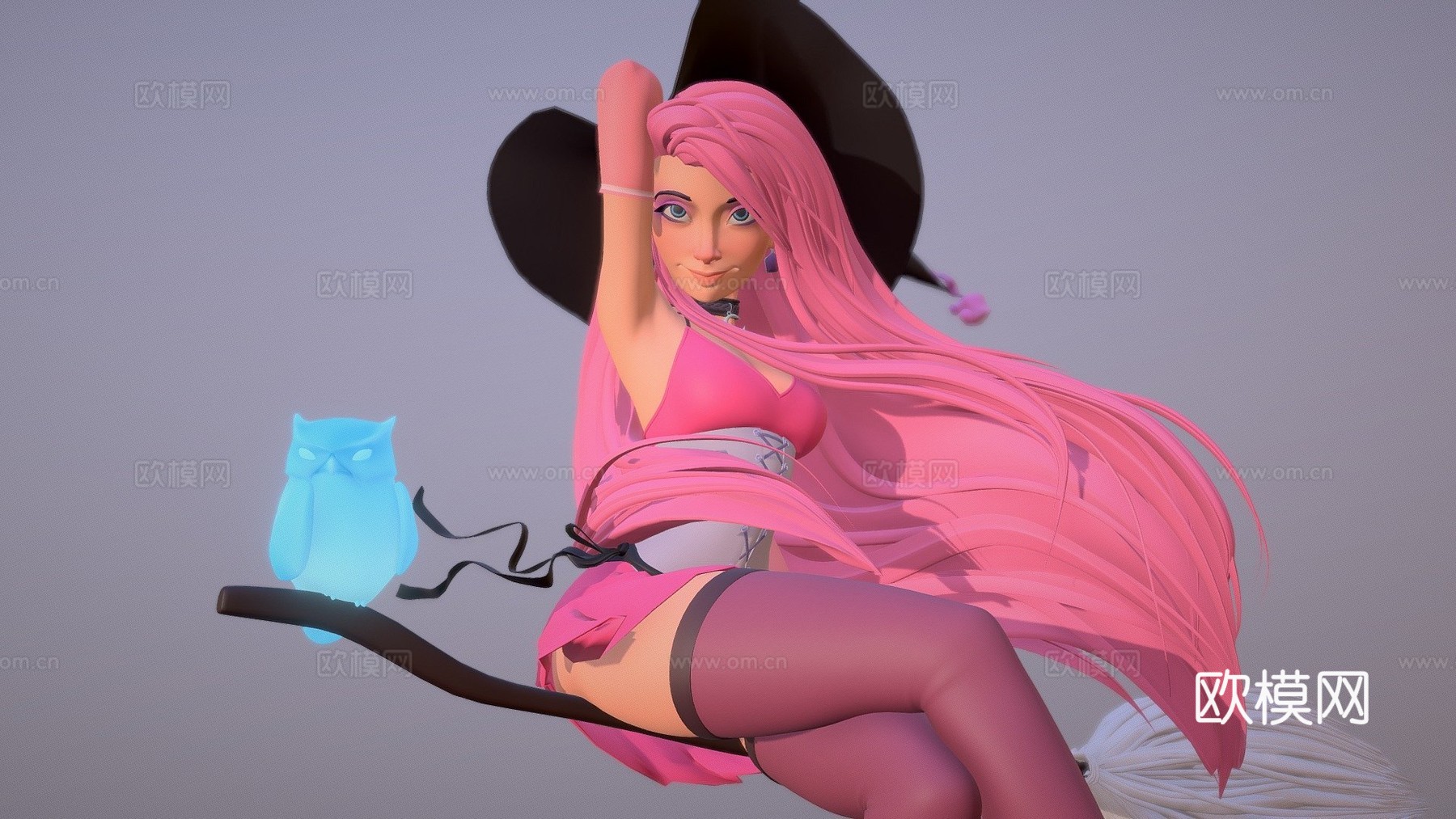 DTIYS重绘罗斯绘画-粉红女巫3d模型