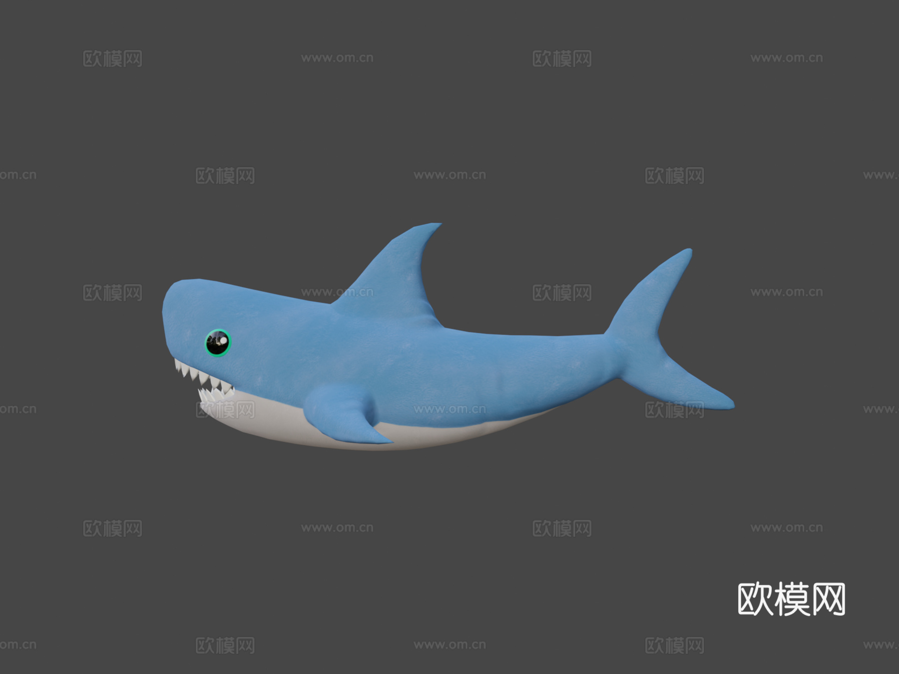 毛绒鲨鱼3d模型