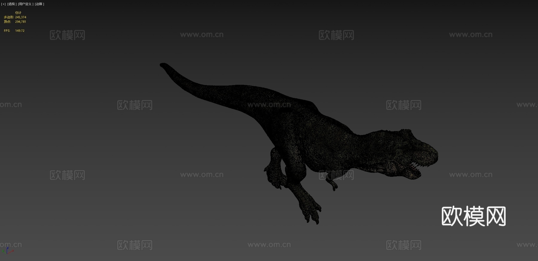 侏罗纪公园3霸王龙(弗雷迪)同人作品3d模型