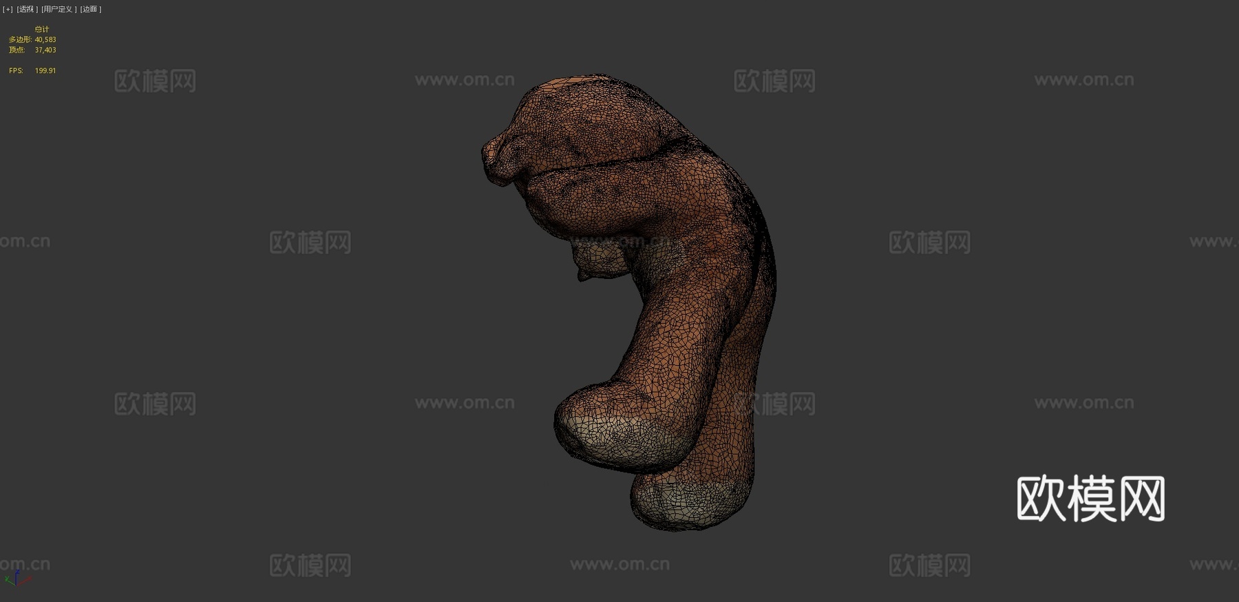 复古泰迪熊3d模型