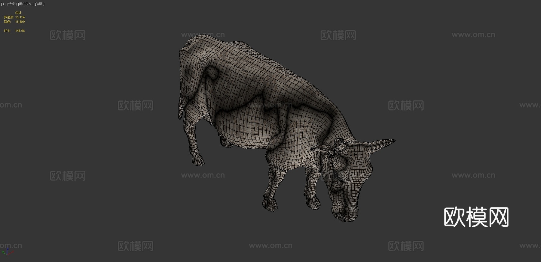 牛骨架测试3d模型