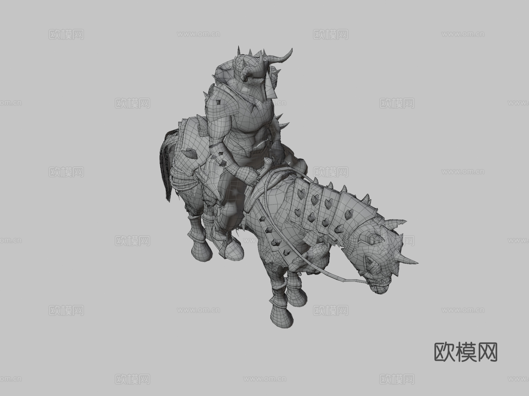 亡灵马与邪恶骑士3d模型
