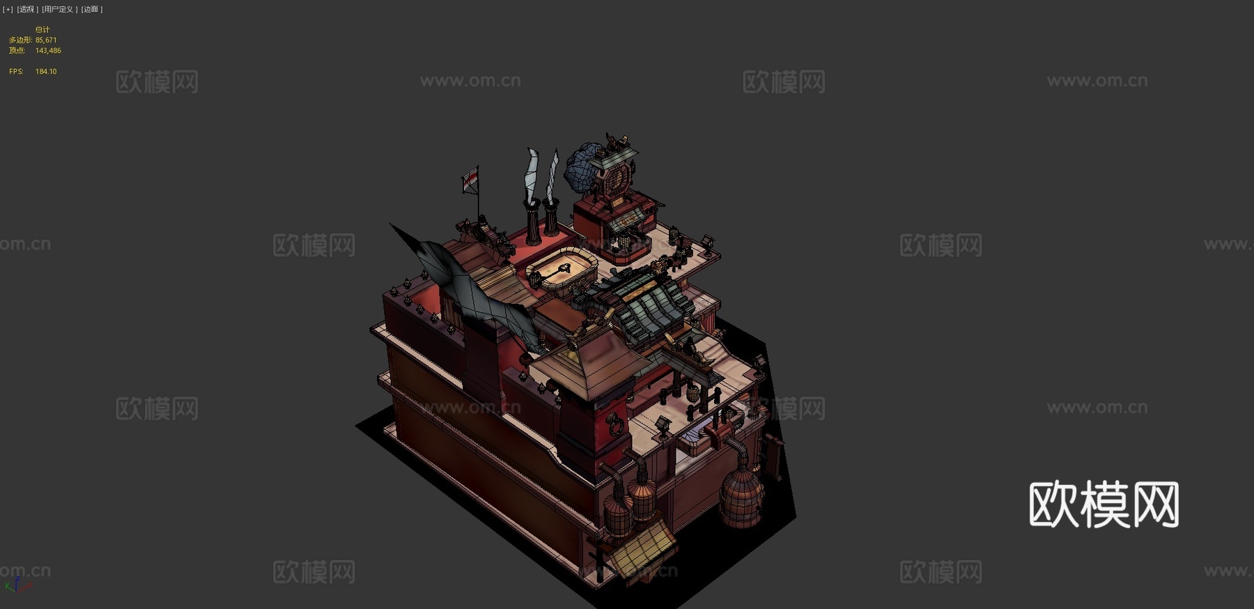 澡堂鸡3d模型