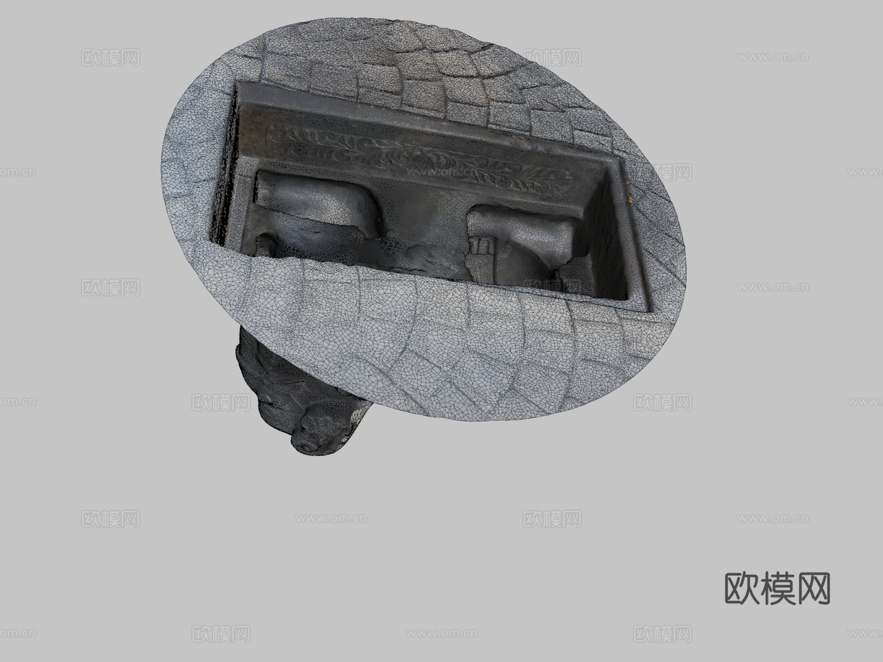 大象雕像3d模型