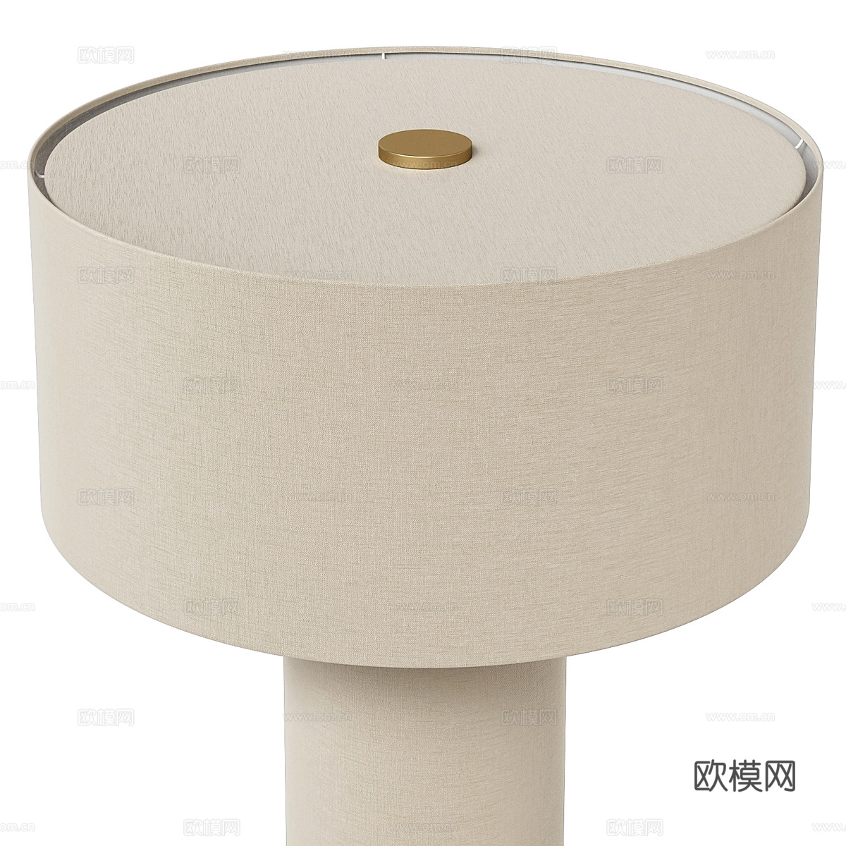 新中式亚麻布艺落地灯3d模型