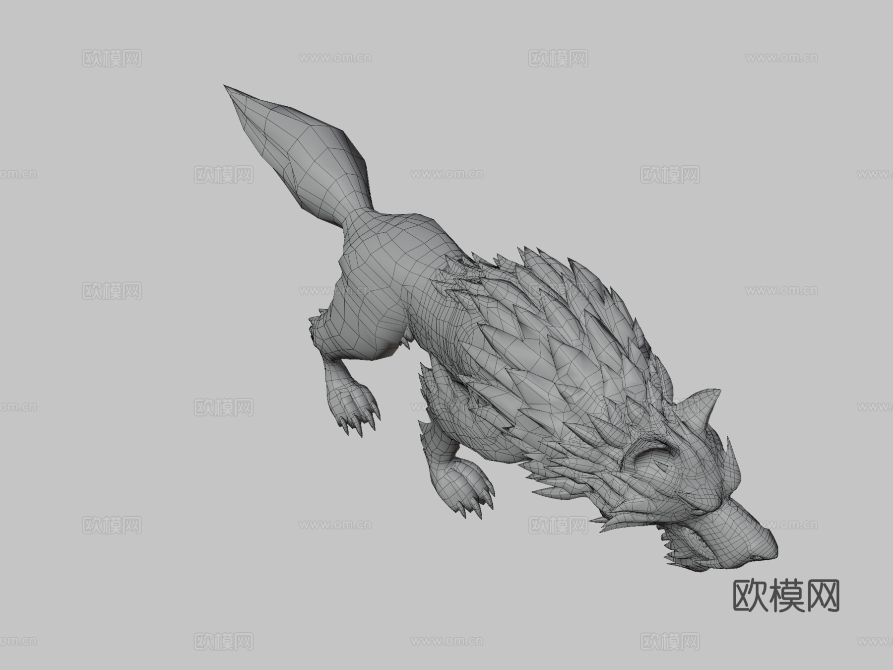魔法狼3d模型