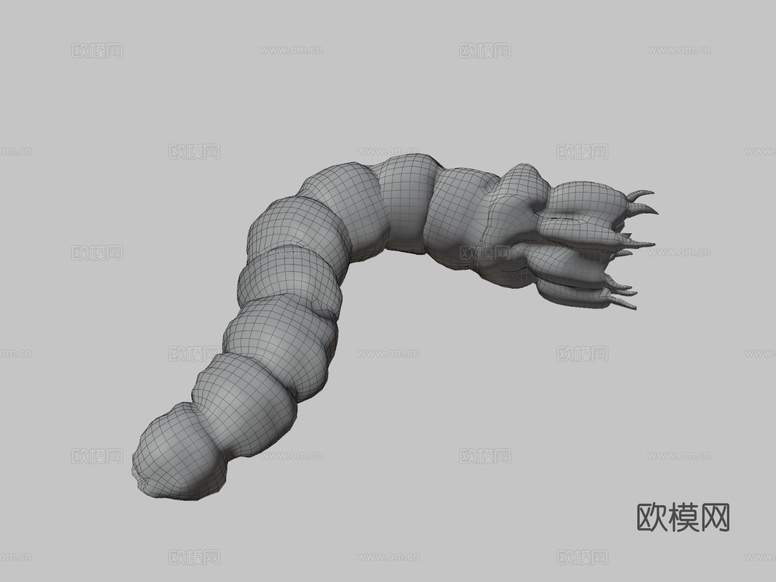 蠕虫3d模型下载(渲染图3)