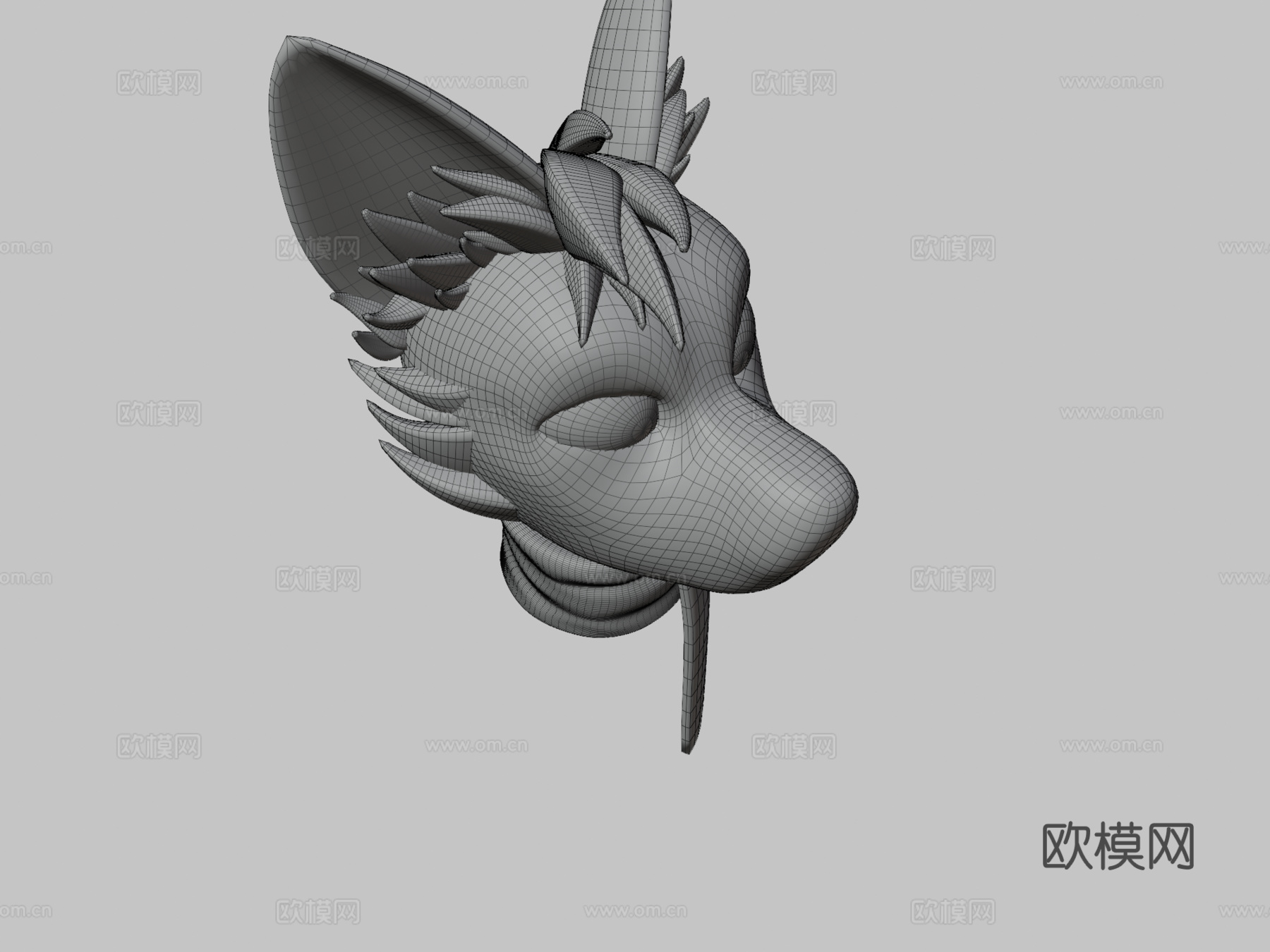 狐狸头3d模型