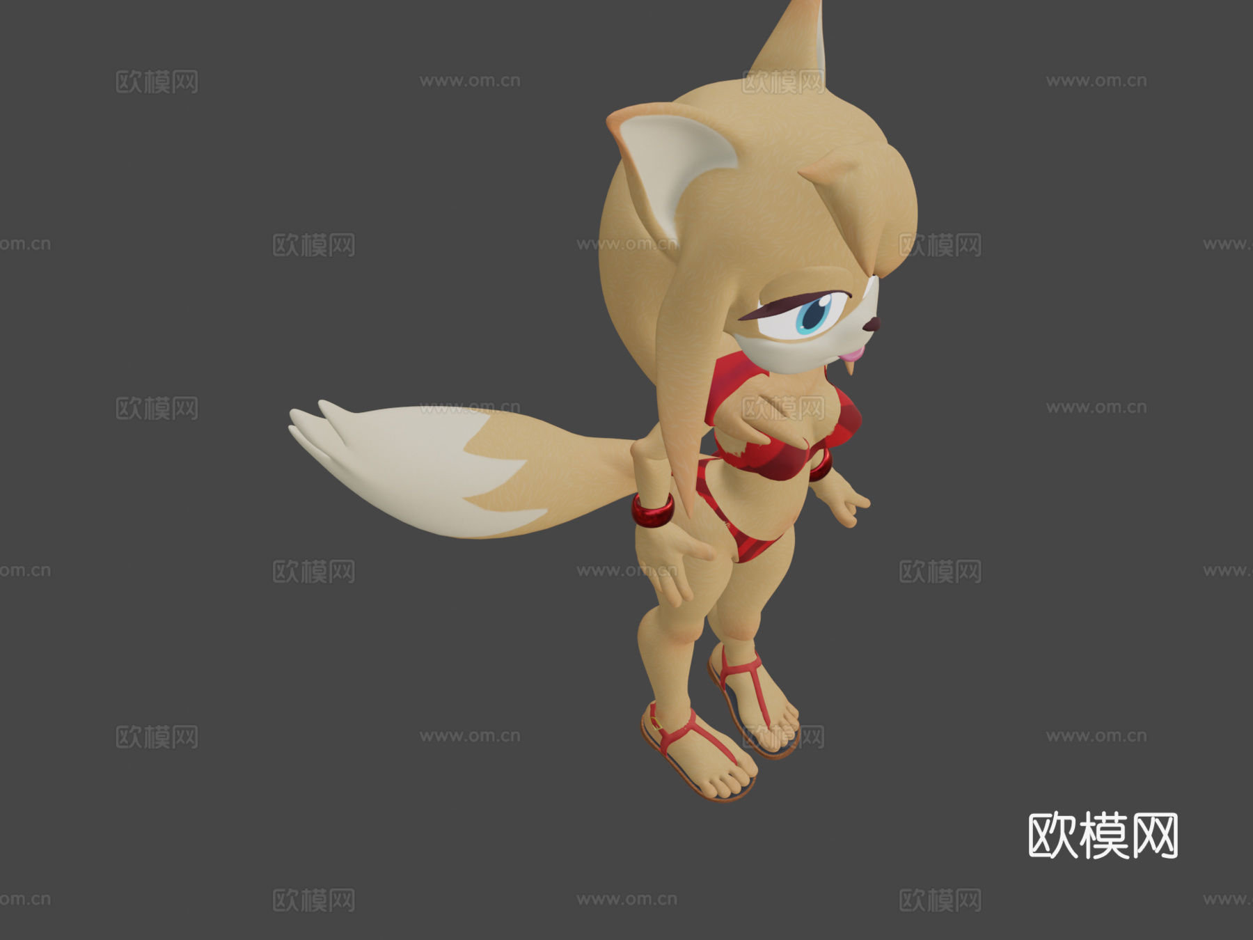 狐狸佐伊，音速小子3d模型