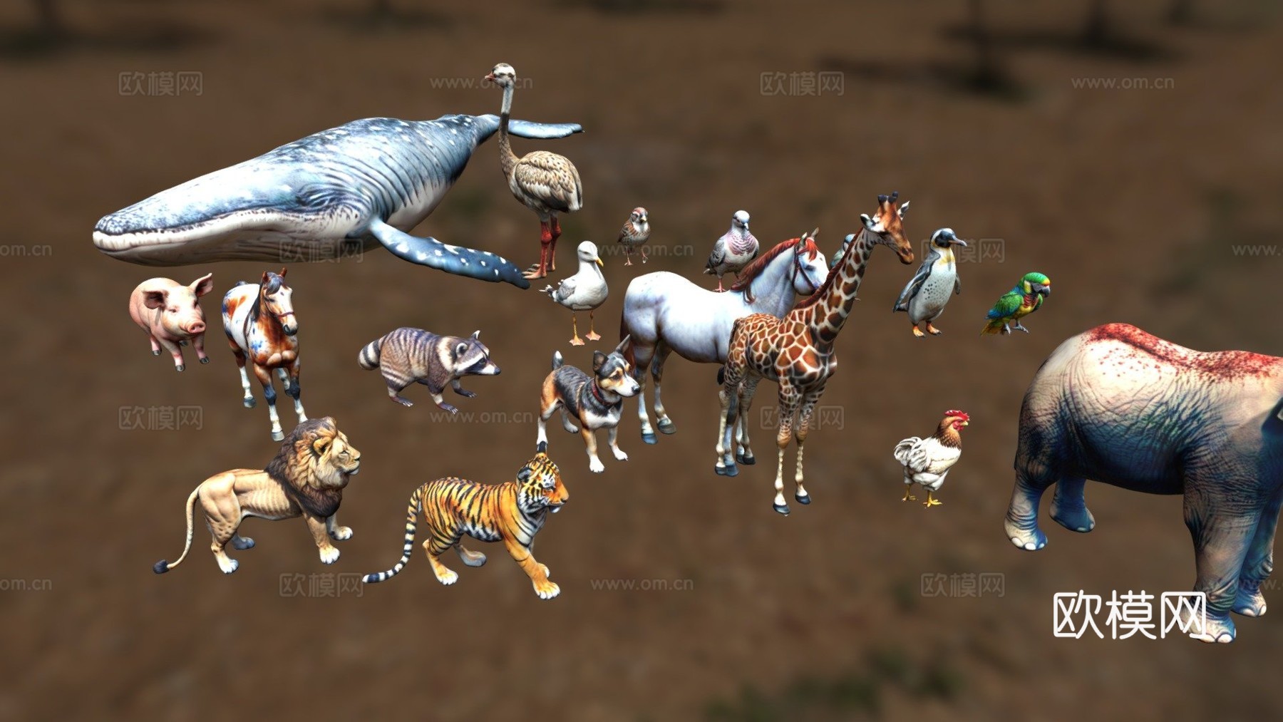 种动物合集3d模型