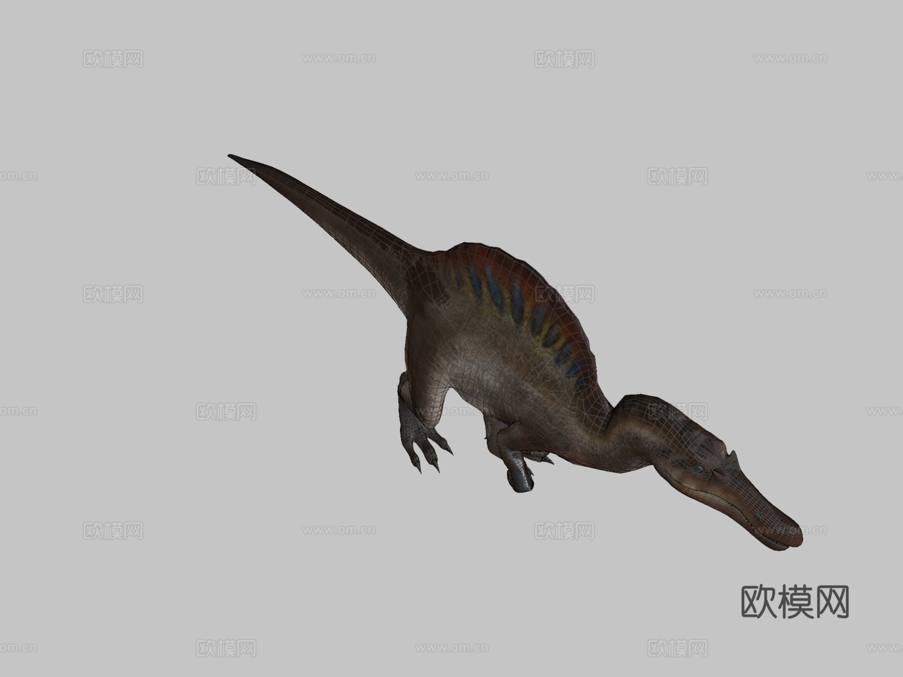 侏罗纪公园的棘龙3d模型