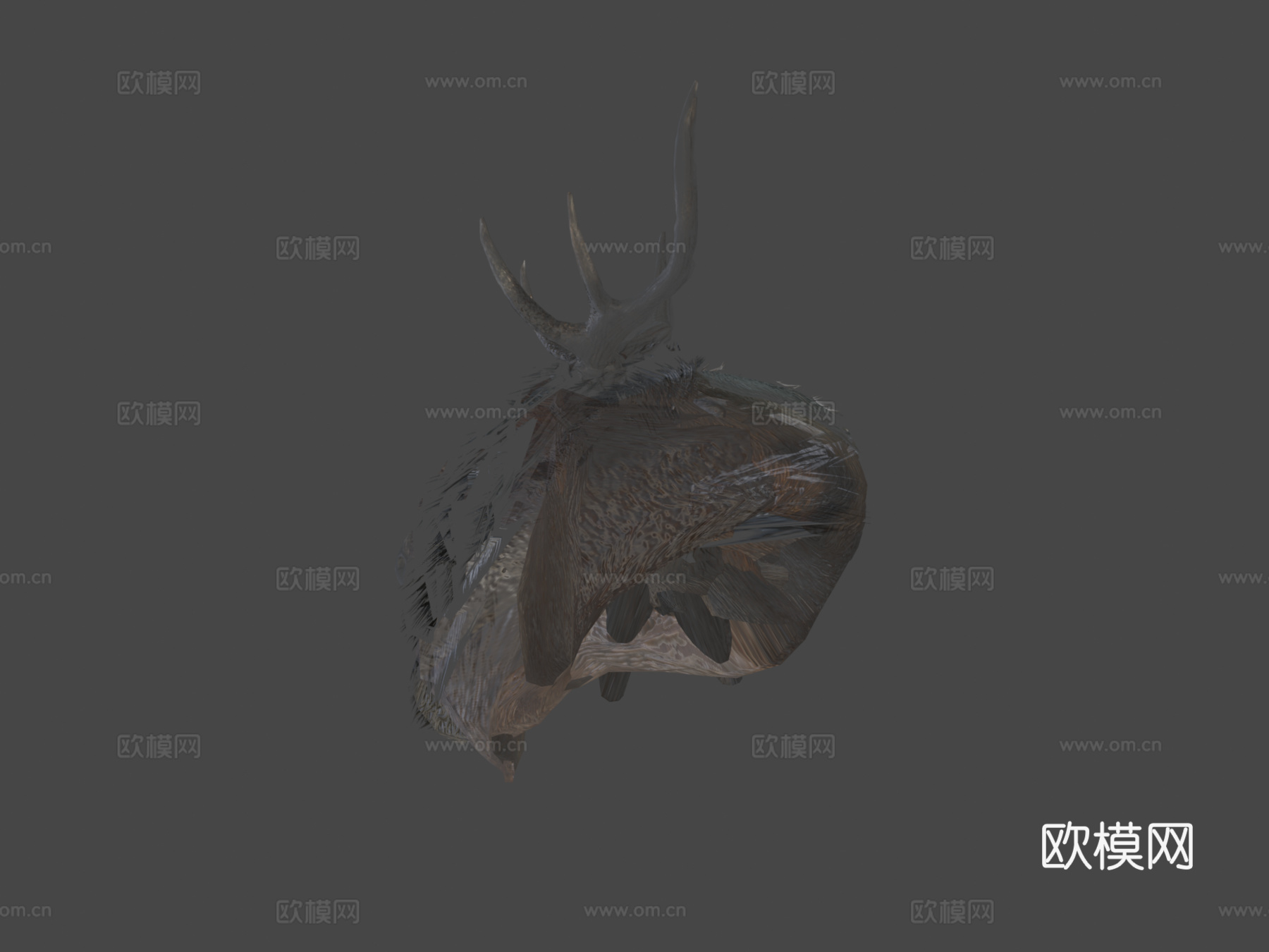 鹿行走循环动画3d模型