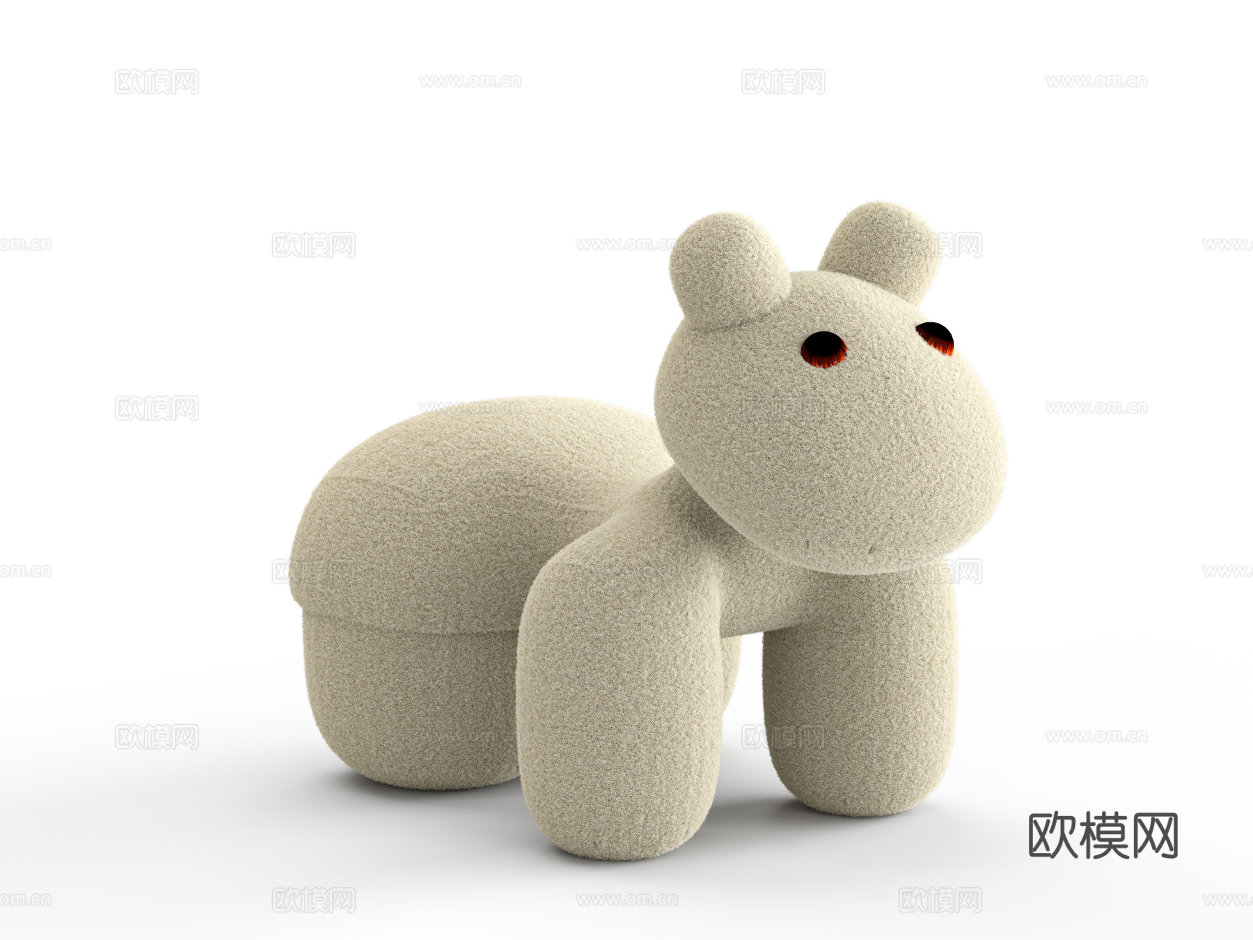 羊羔绒宠物玩偶3d模型