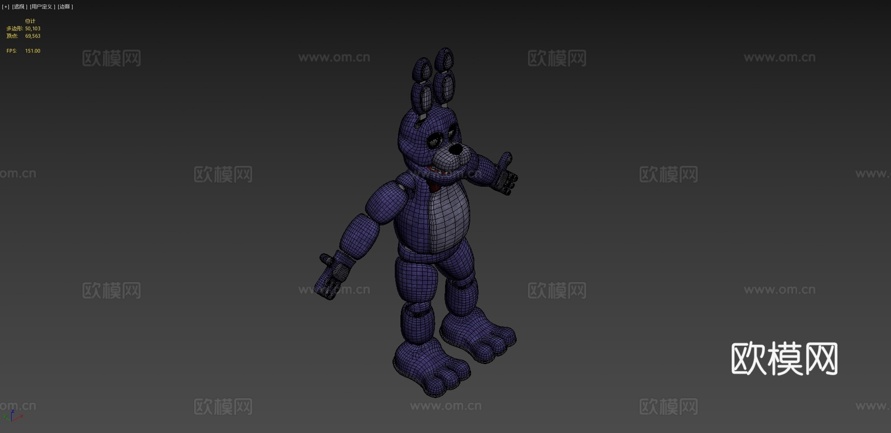FNaF1邦尼骨架3d模型