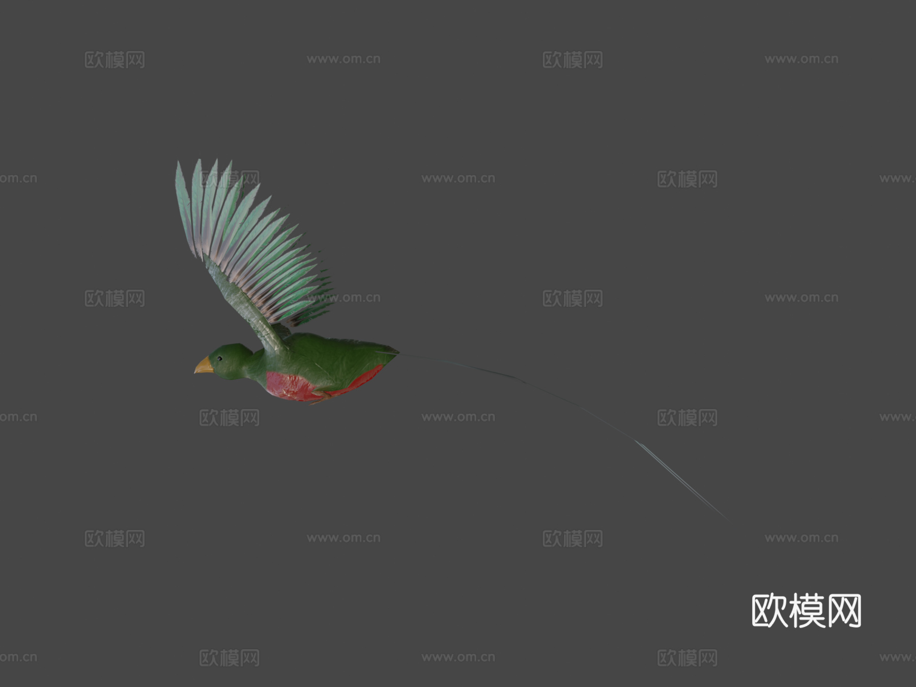 羽蛇神动画与纹理测试3d模型