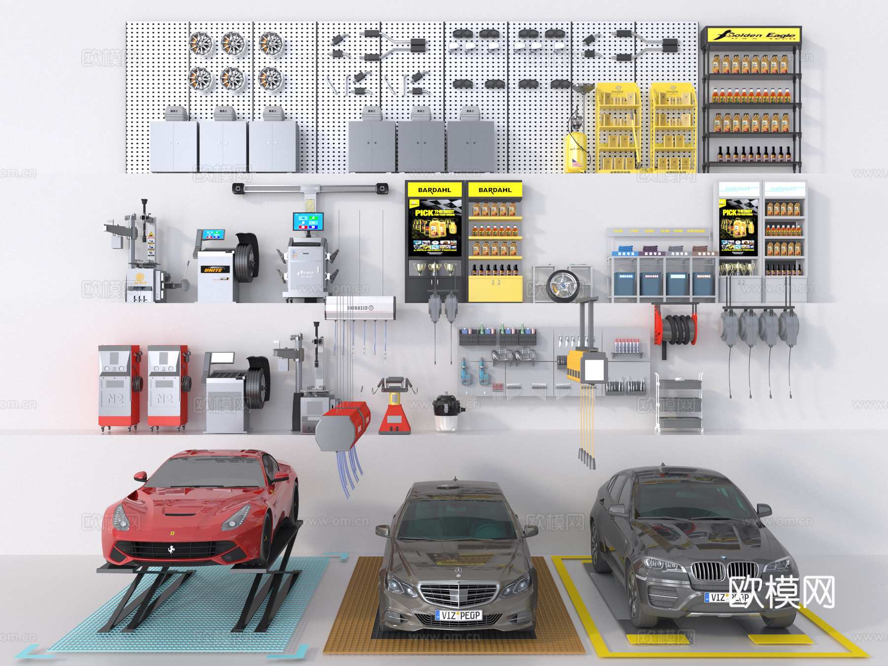 汽修店3d模型